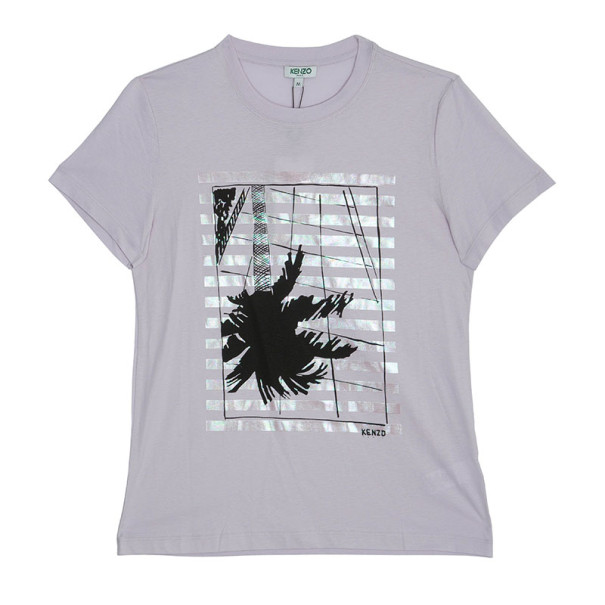 Pre Owned Kenzo Pink Printed T-Shirt M