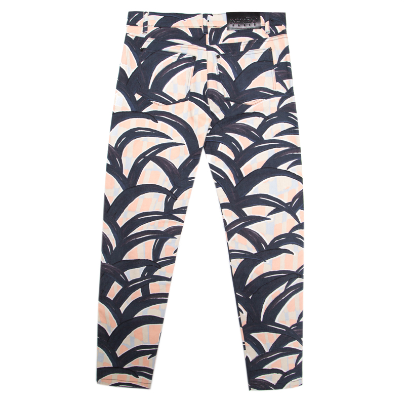 

Kenzo Multicolor Palm Leaves Printed Denim Skinny Jeans