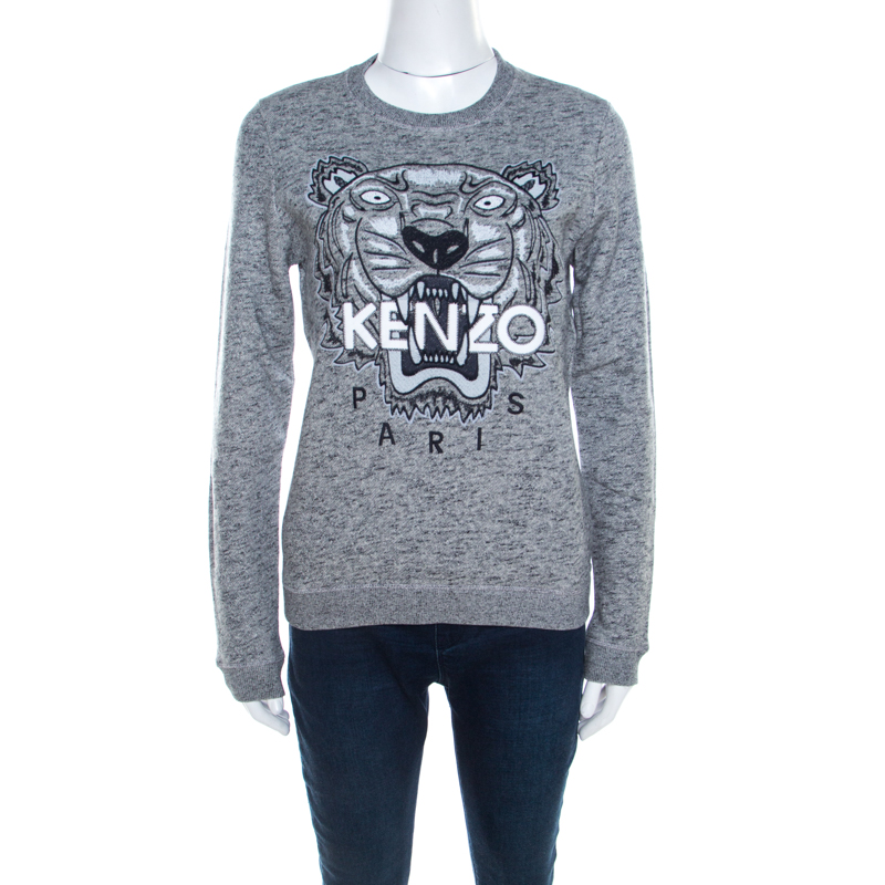 kenzo grey women's sweatshirt