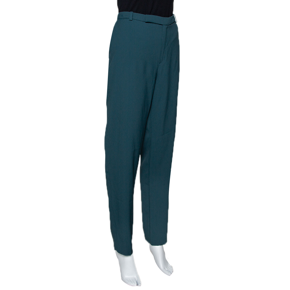 

Kenzo Forest Green Crepe Tailored Pants