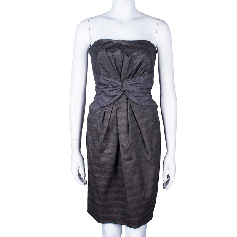 

Kenzo Grey Strapless Dress S