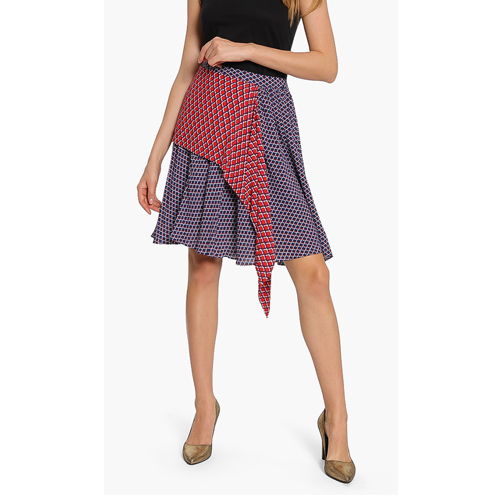 

Kenzo Blue Printed Handkercheif Skirt  (38