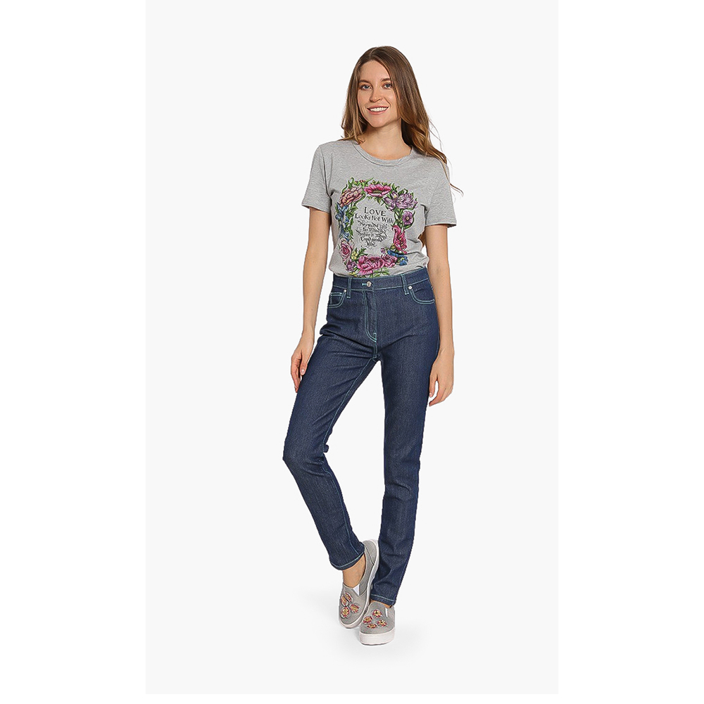 

Kenzo Blue Stitched Skinny Jeans  (38