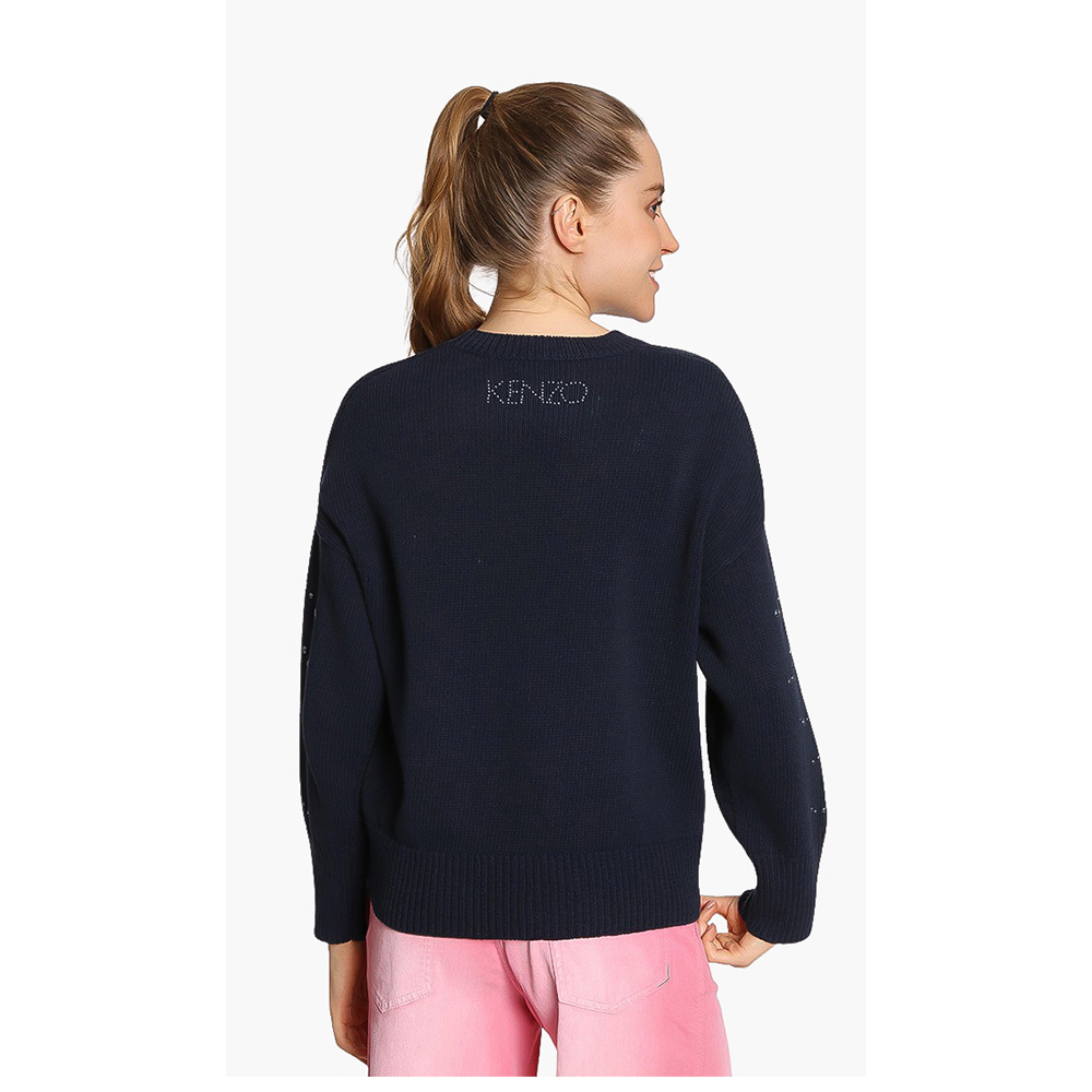 

Kenzo Blue Crew Neck Straight Sweater