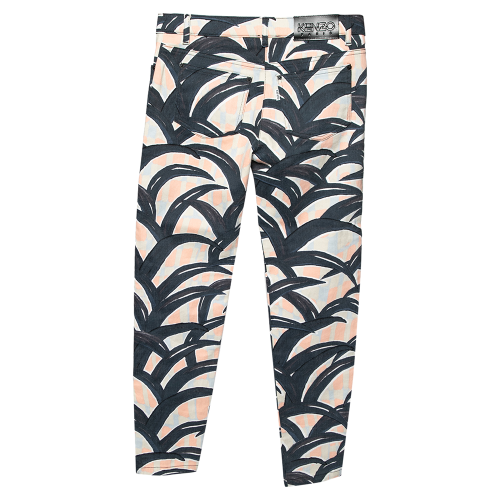 

Kenzo Multicolored Printed Cotton Jeans, Multicolor