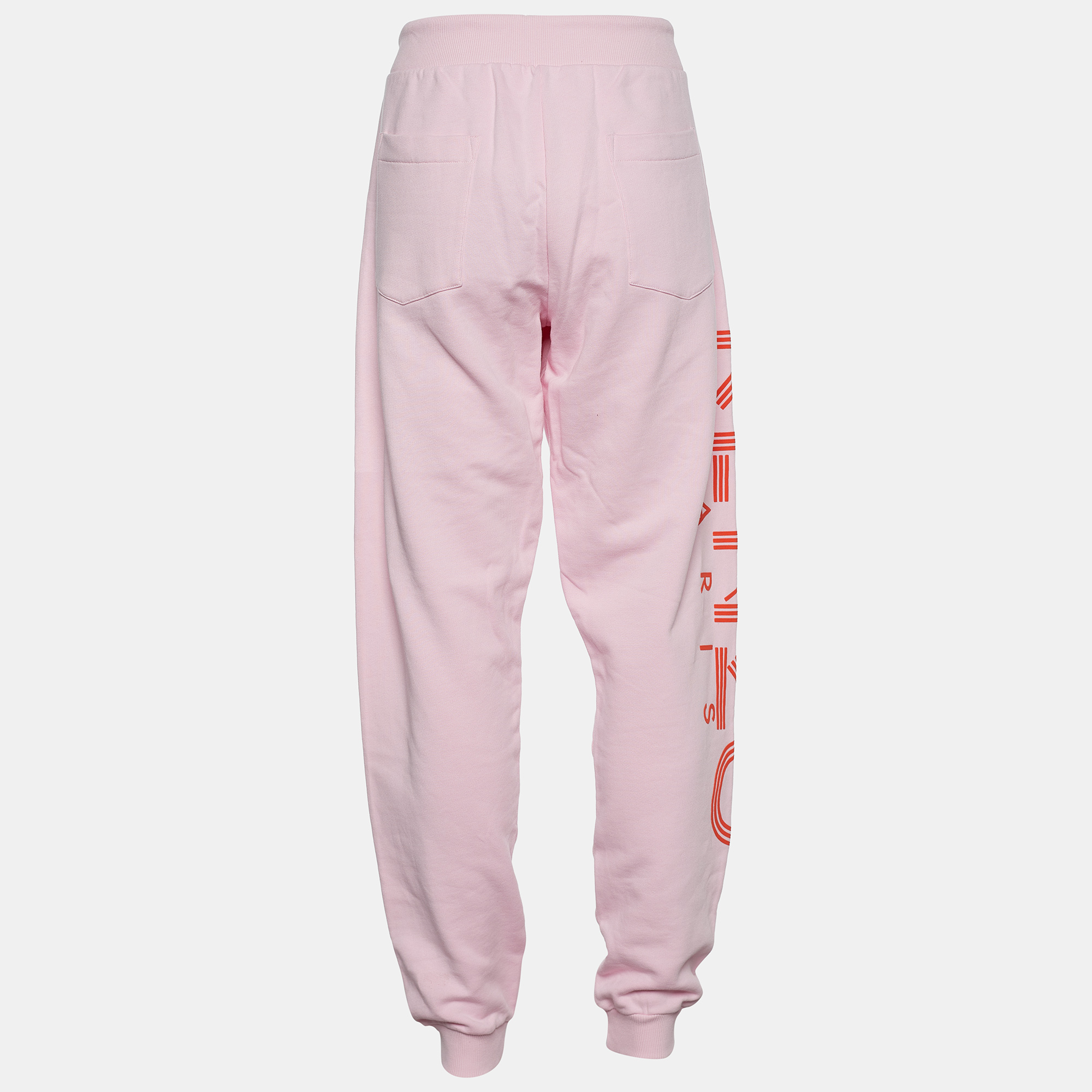 

Kenzo Pink Terry Knit Logo Print Joggers