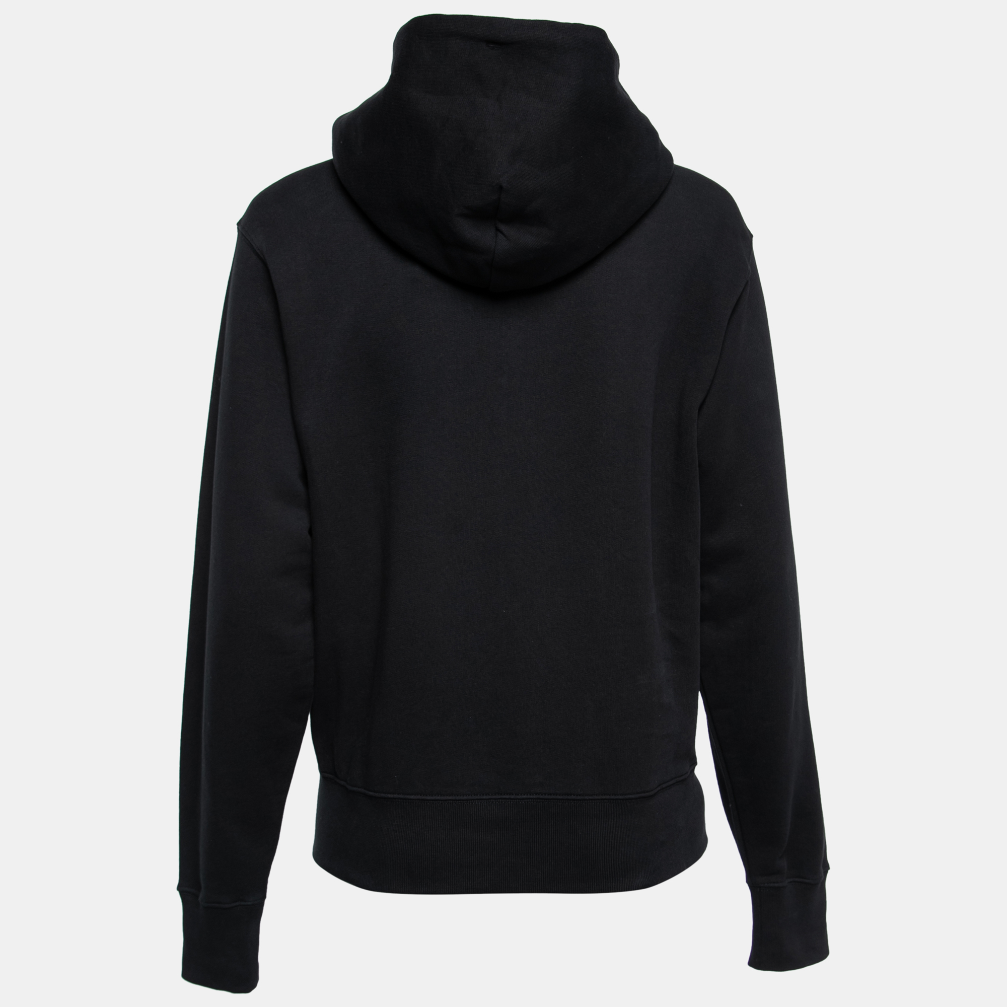 

Kenzo Black Tiger Logo Embroidered Cotton Hoodie