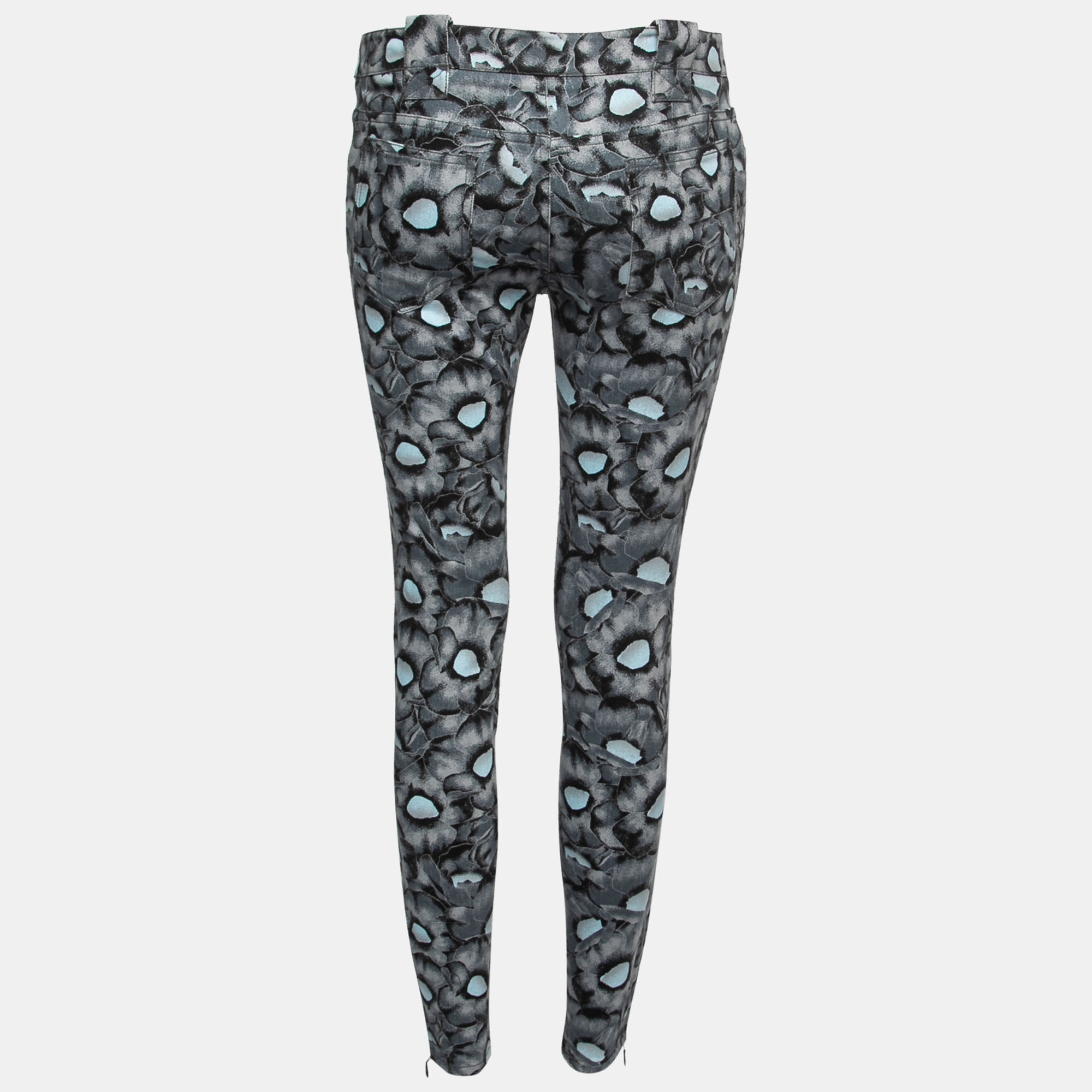 

Kenzo Blue Floral Printed Denim Jeans  Waist 30