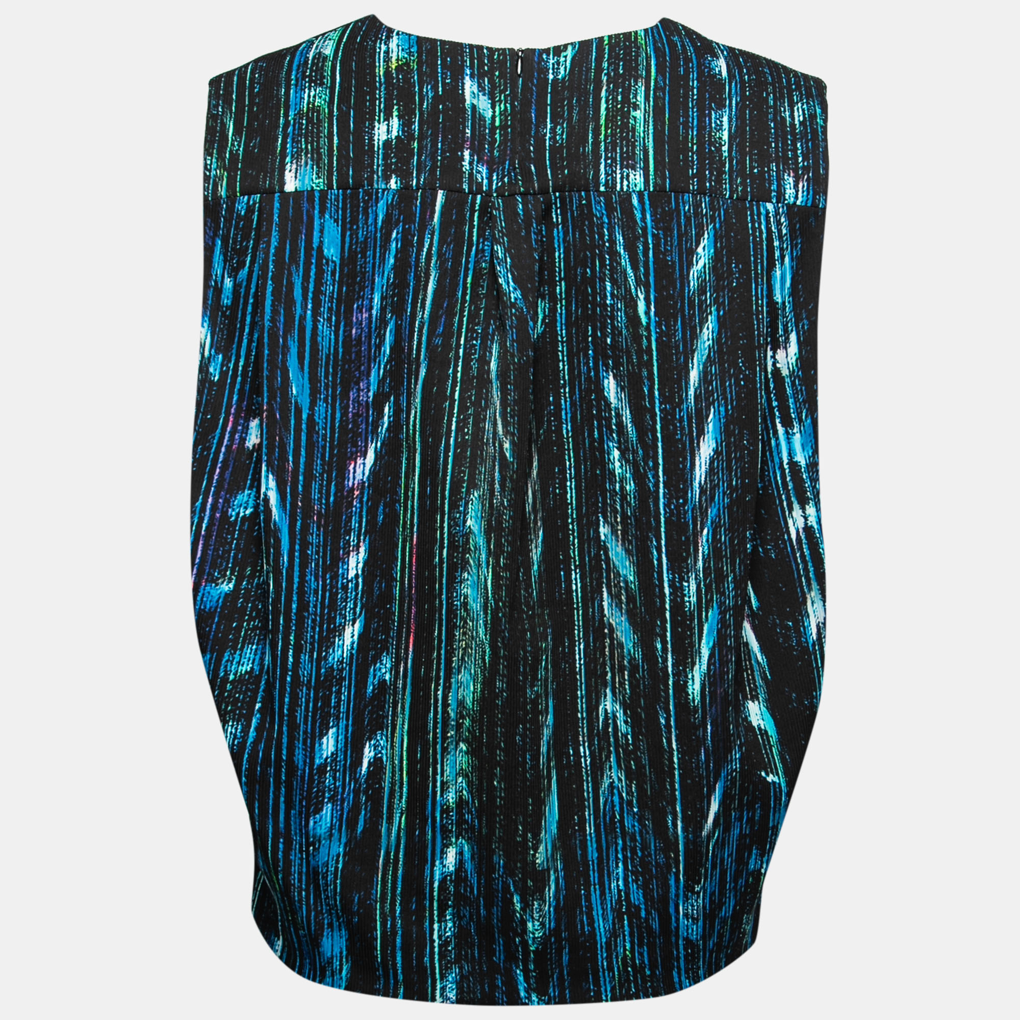 

Kenzo Blue Printed Jacquard Sleeveless Top