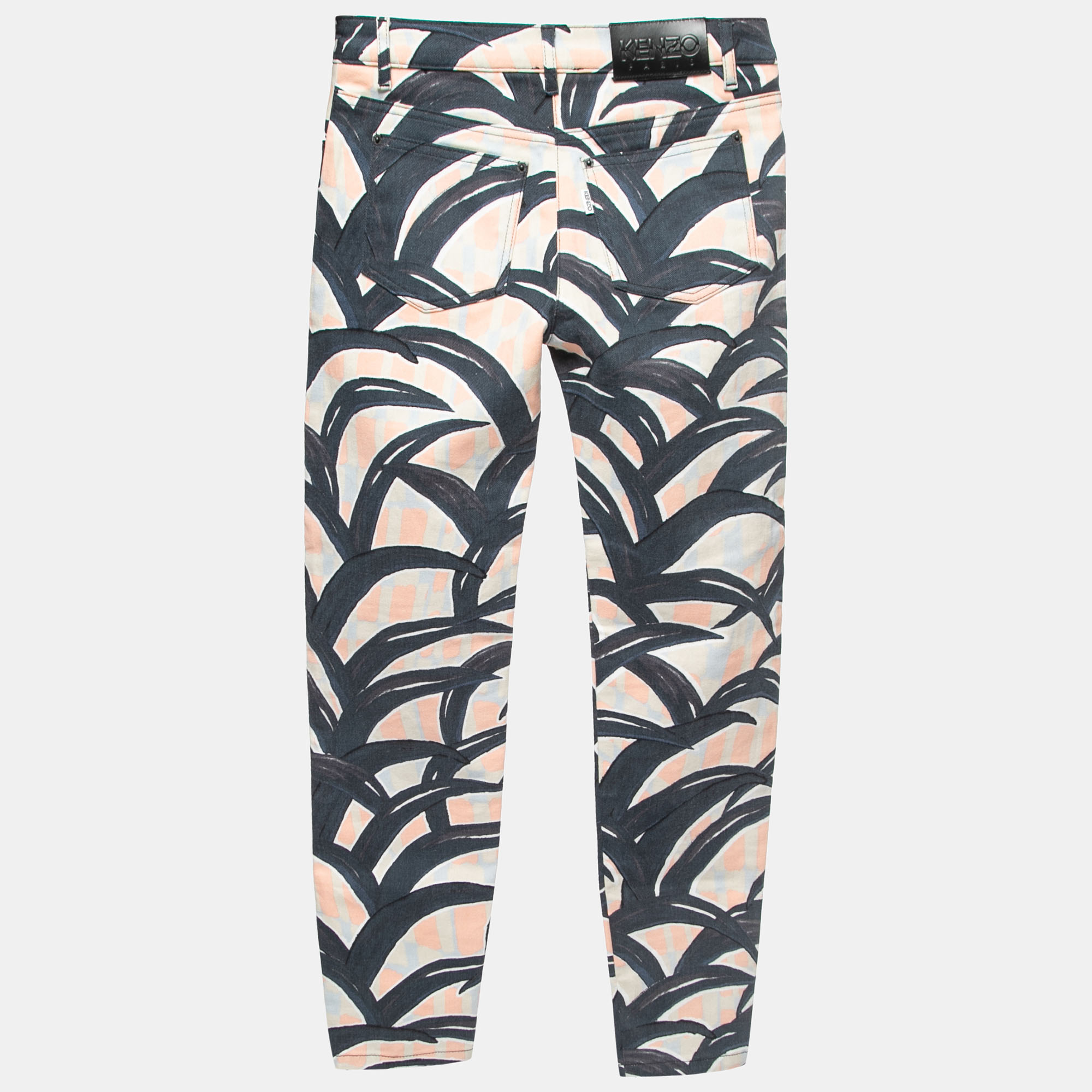 

Kenzo Multicolor Printed Cotton Slim Fit Jeans / Waist 30