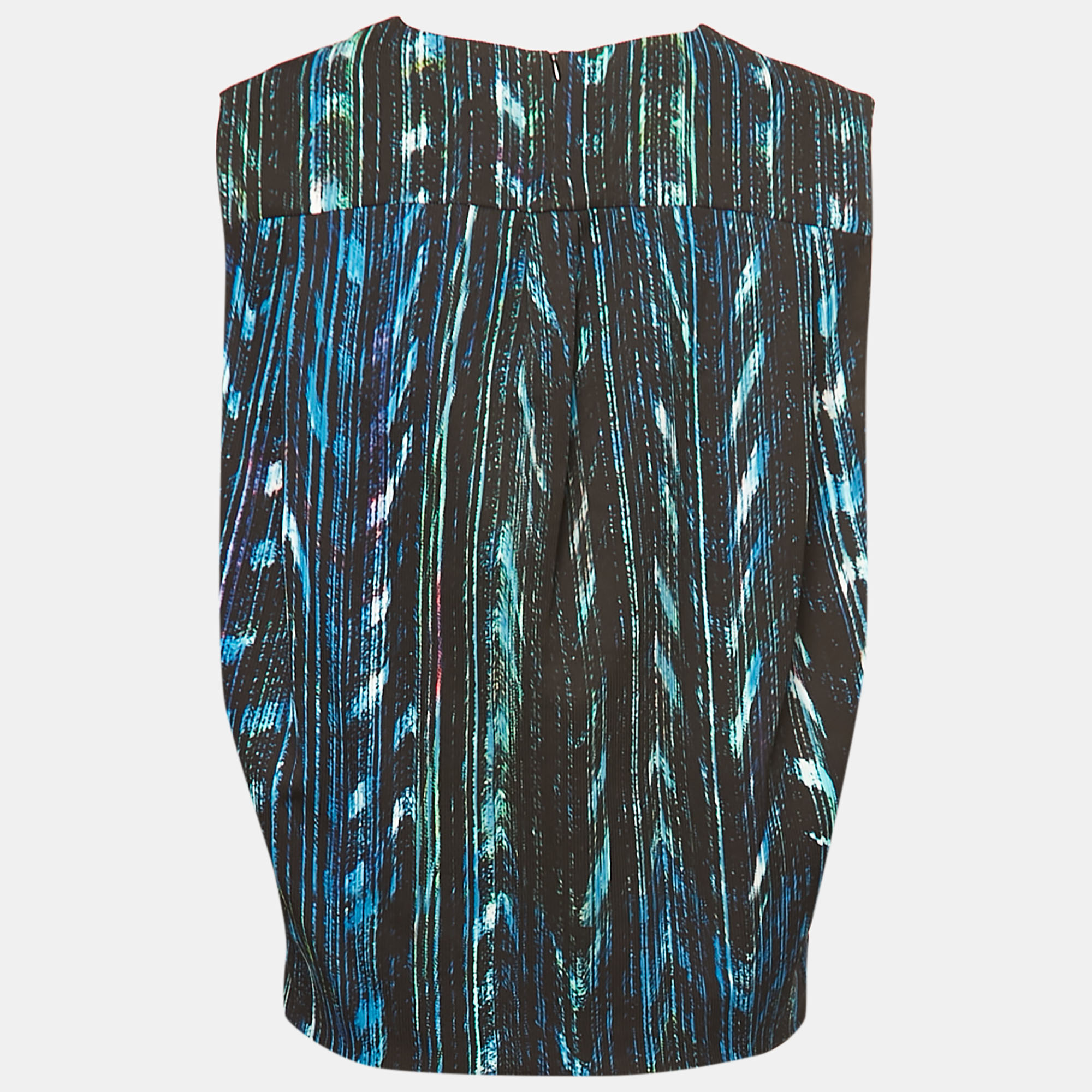 

Kenzo Multicolor Printed Textured Sleeveless Top