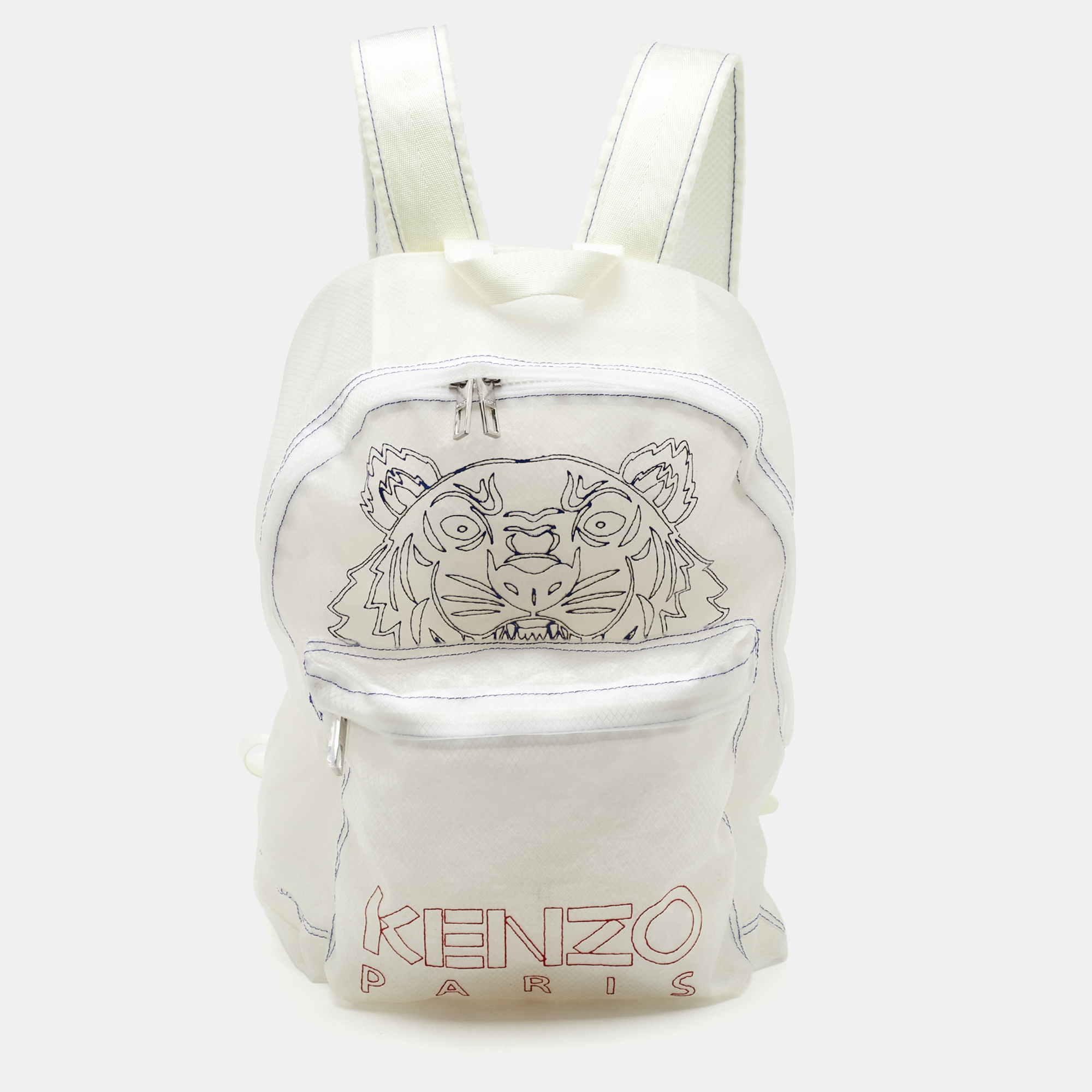 

Kenzo White/Transparent Mesh Tiger Backpack