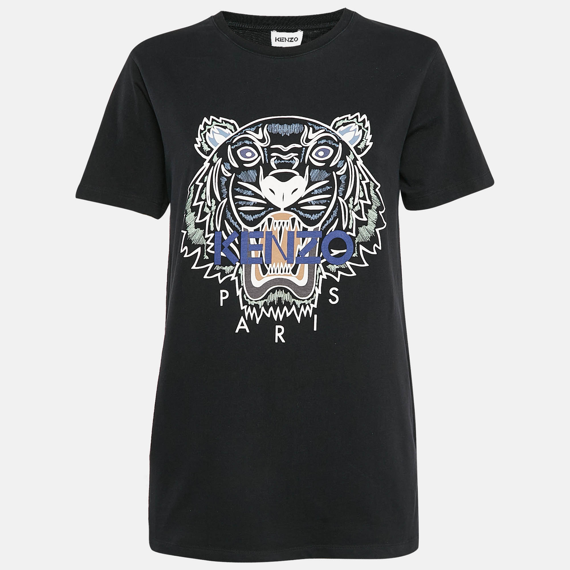 

Kenzo Black Tiger Print Jersey Crew Neck T-Shirt M