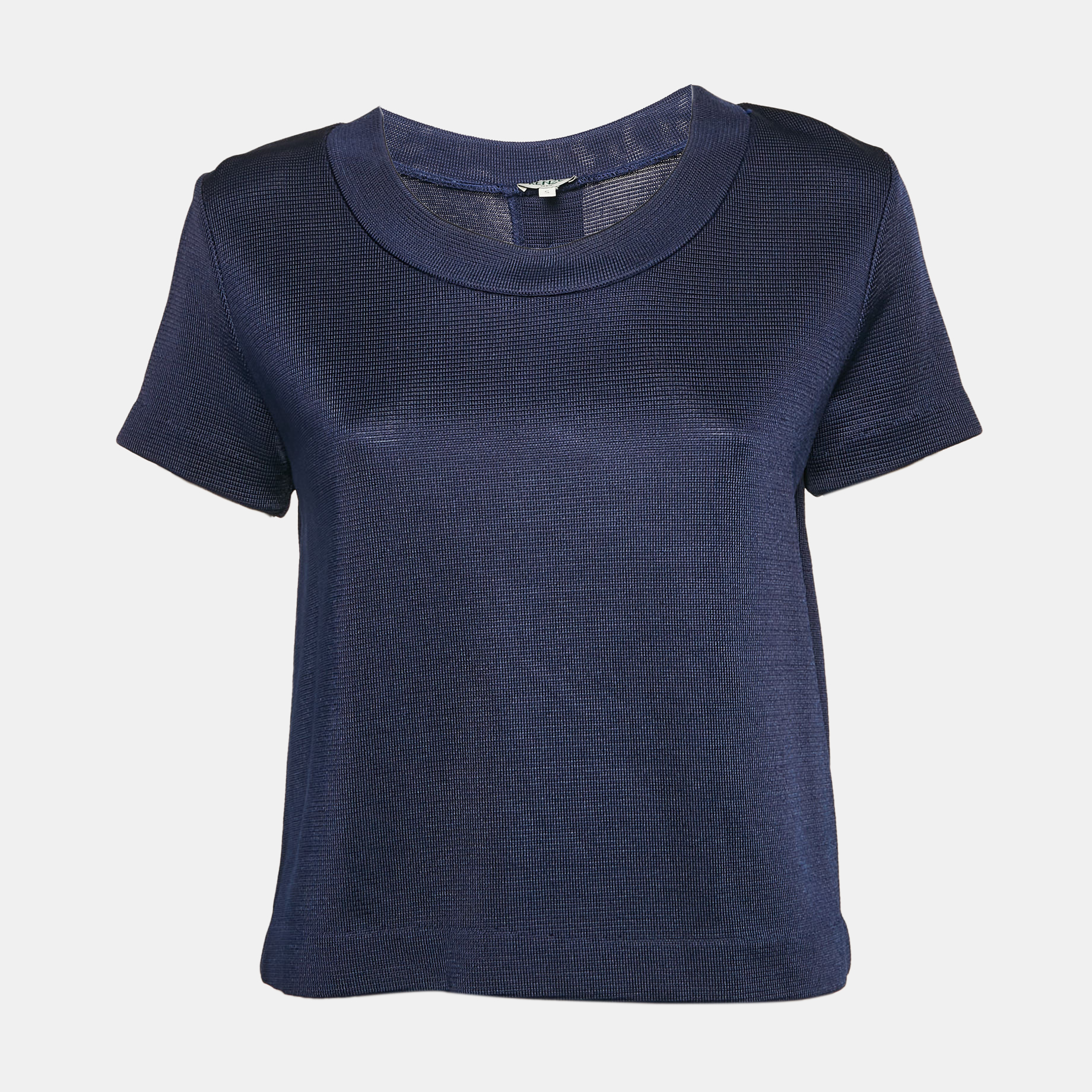 

Kenzo Navy Blue Knit Button Detail Top S