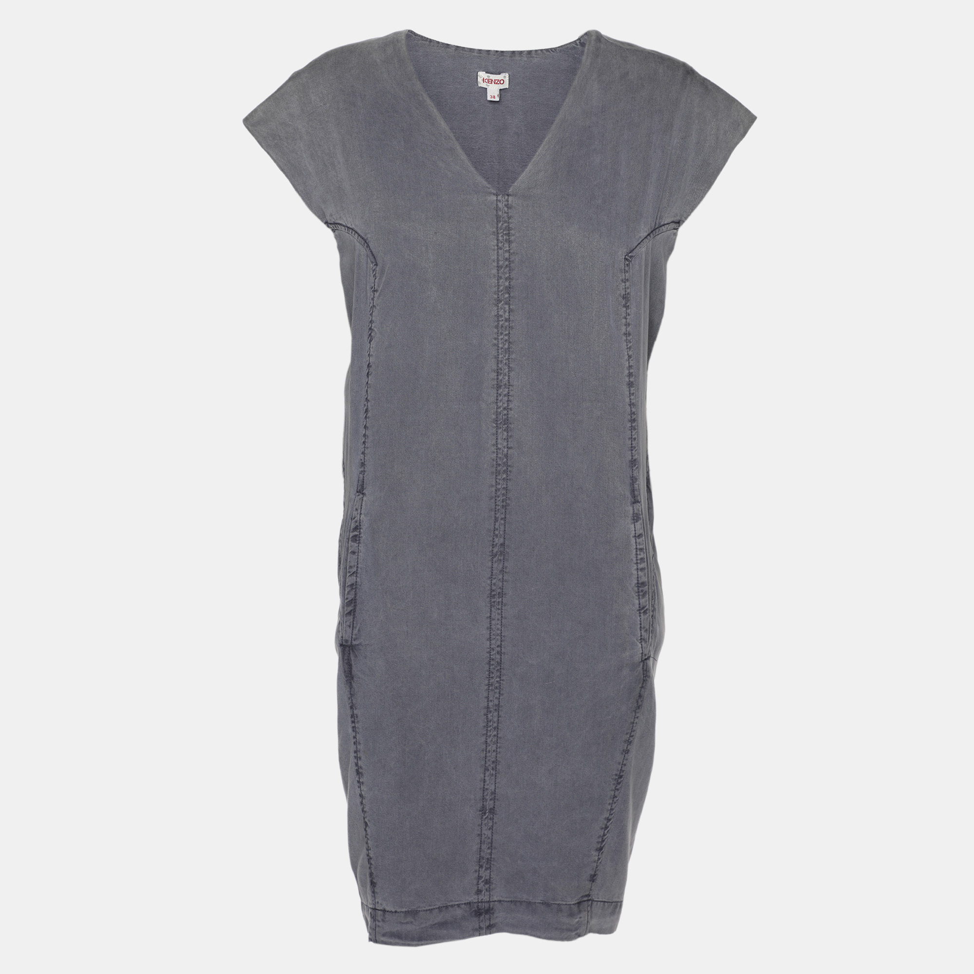 

Kenzo Grey Lyocell Dress M