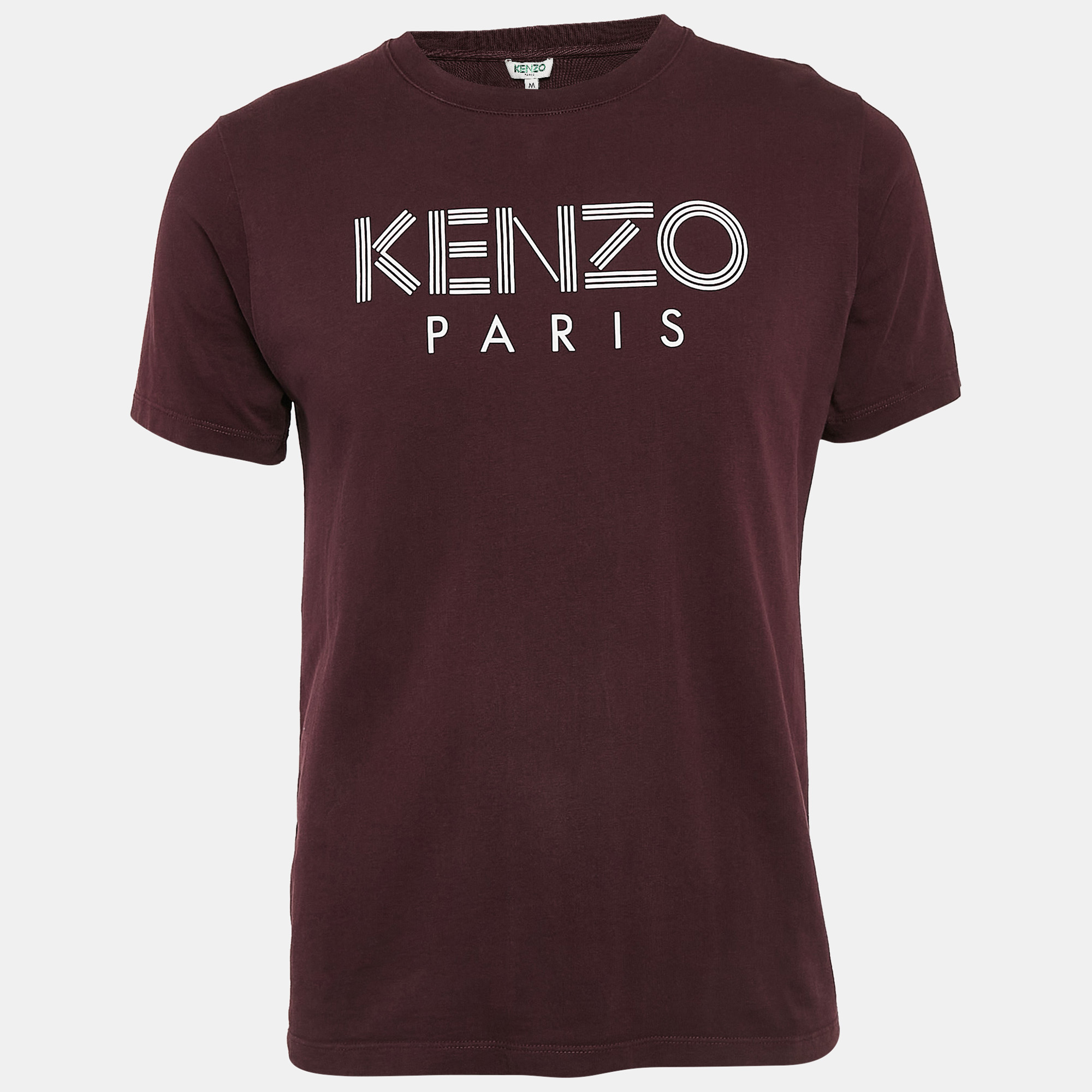 

Kenzo Burgundy Logo Print Cotton Crew Neck T-Shirt M