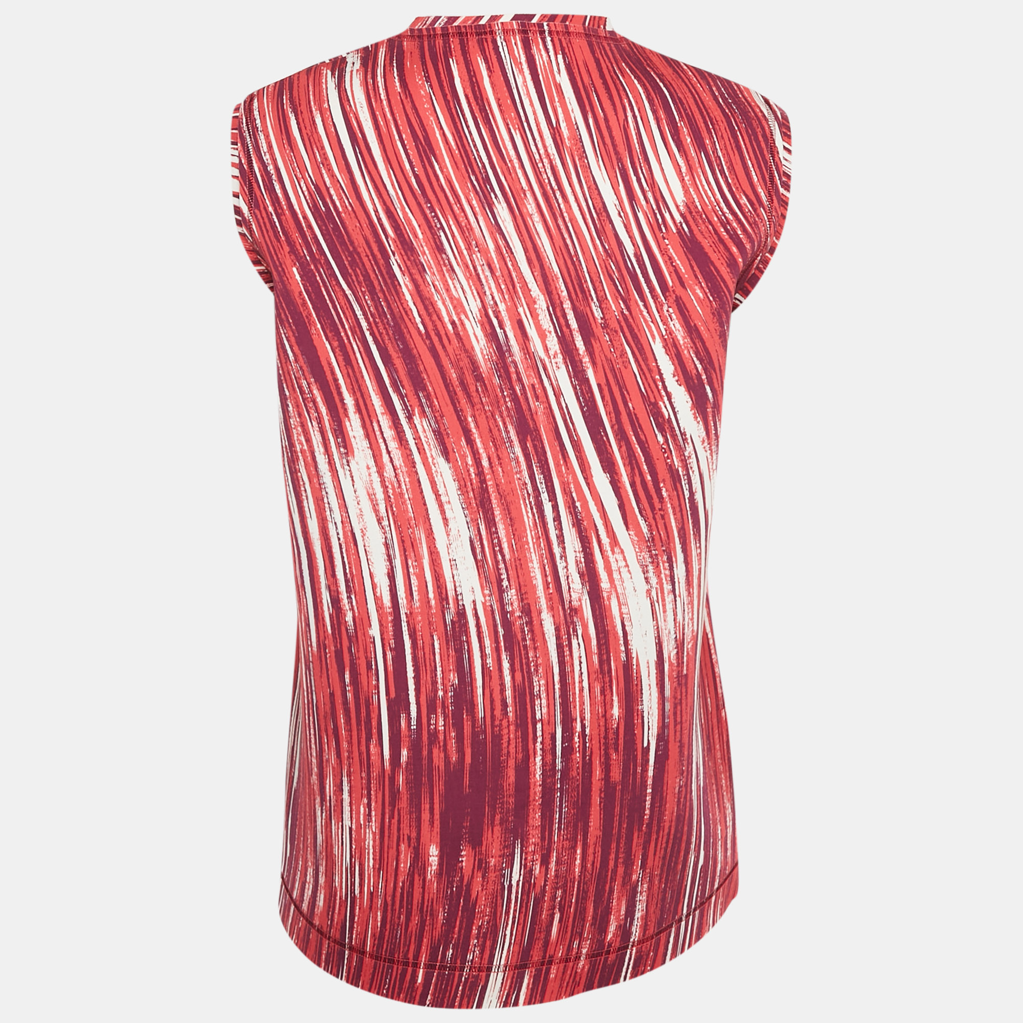 Kenzo Pink/Multicolor Printed Jersey Sleeveless Tunic S 