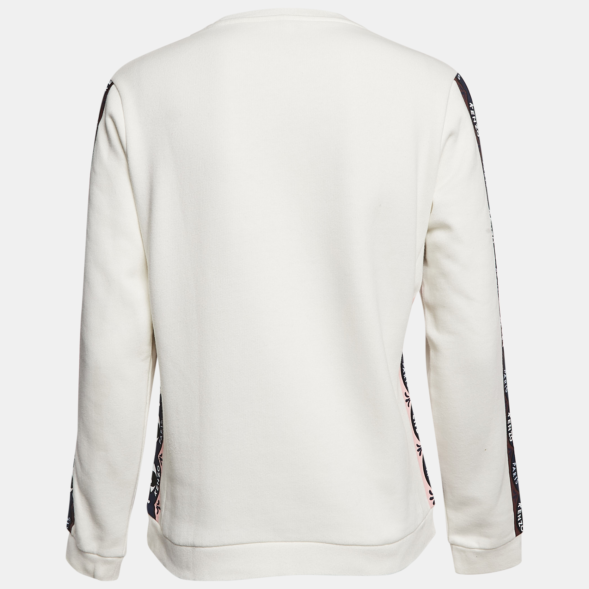 Kenzo Multicolor Eye Logo Embroidered Cotton Knit Sweatshirt L 