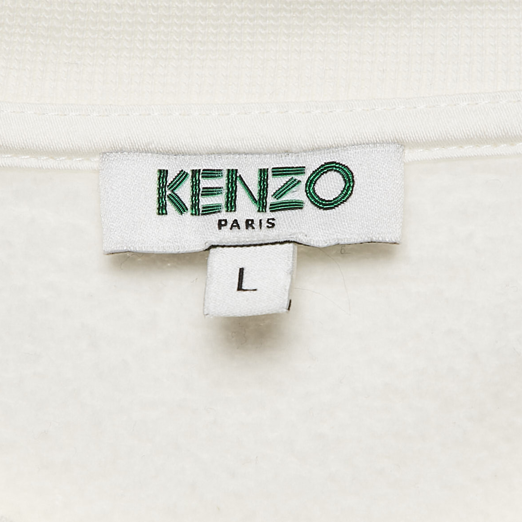 Kenzo Multicolor Eye Logo Embroidered Cotton Knit Sweatshirt L 