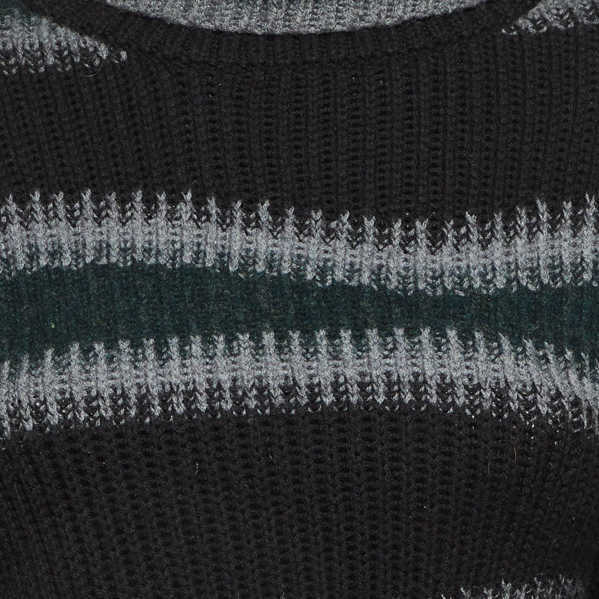 Kenzo Multicolor Stripe Wool Turtleneck Sweater Mini Dress M 