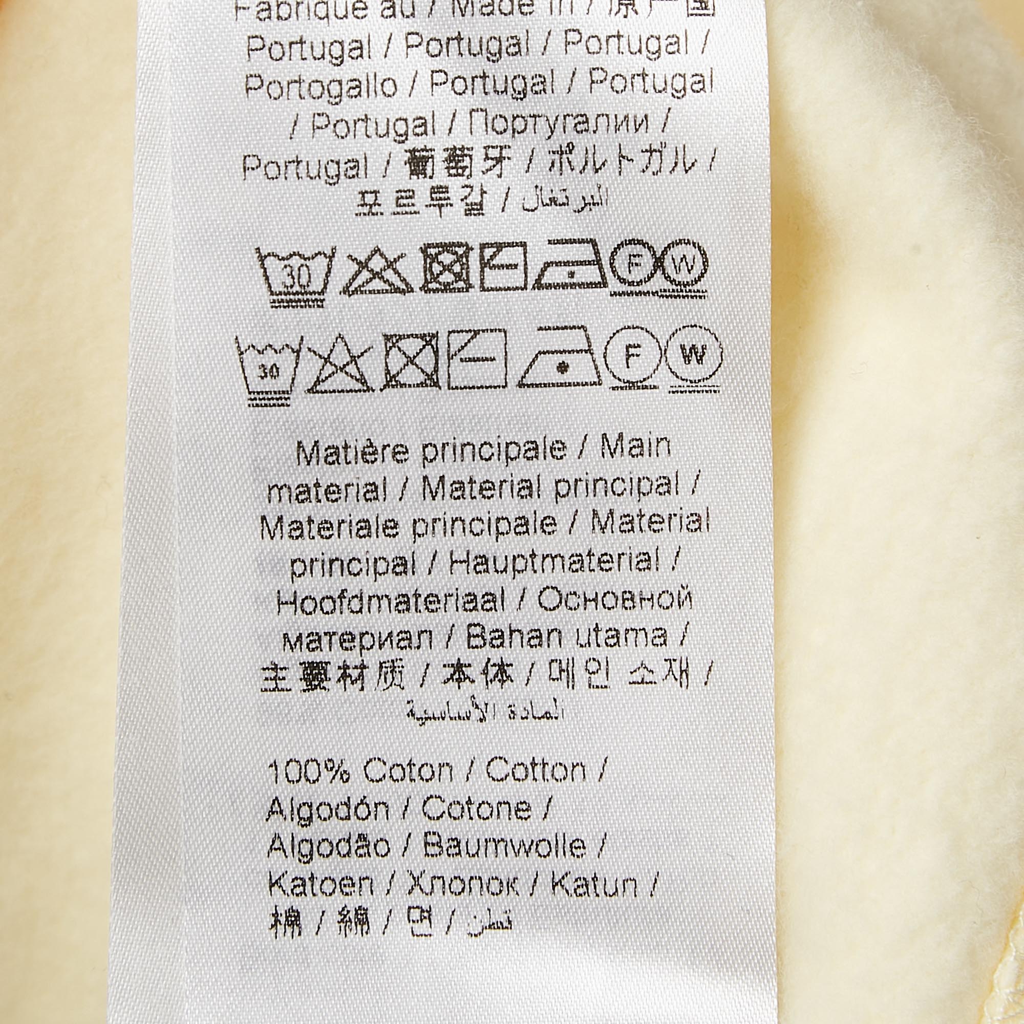 Kenzo Yellow Logo Embroidery Cotton Crewneck Sweatshirt M 