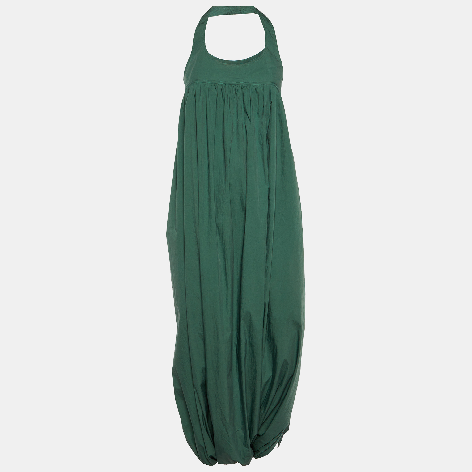 

Kenzo Green Cotton Halter Neck Harem Wrap Jumpsuit L