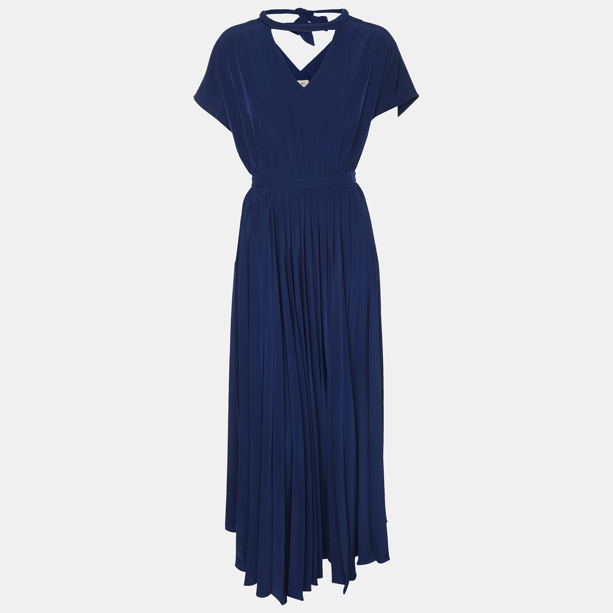 

Kenzo Navy Blue Crepe Dress M
