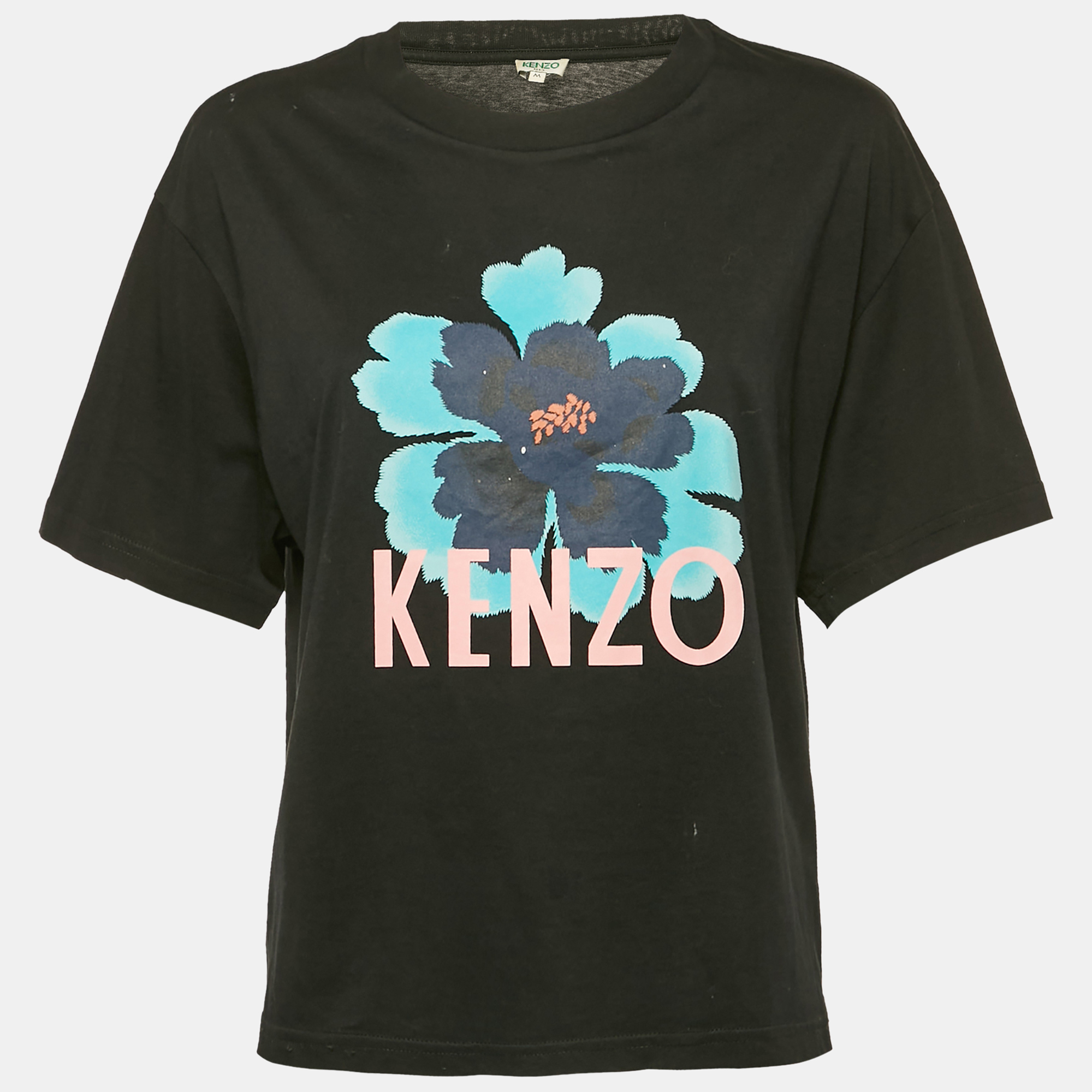

Kenzo Black Logo Print Cotton Short Sleeve T-Shirt M