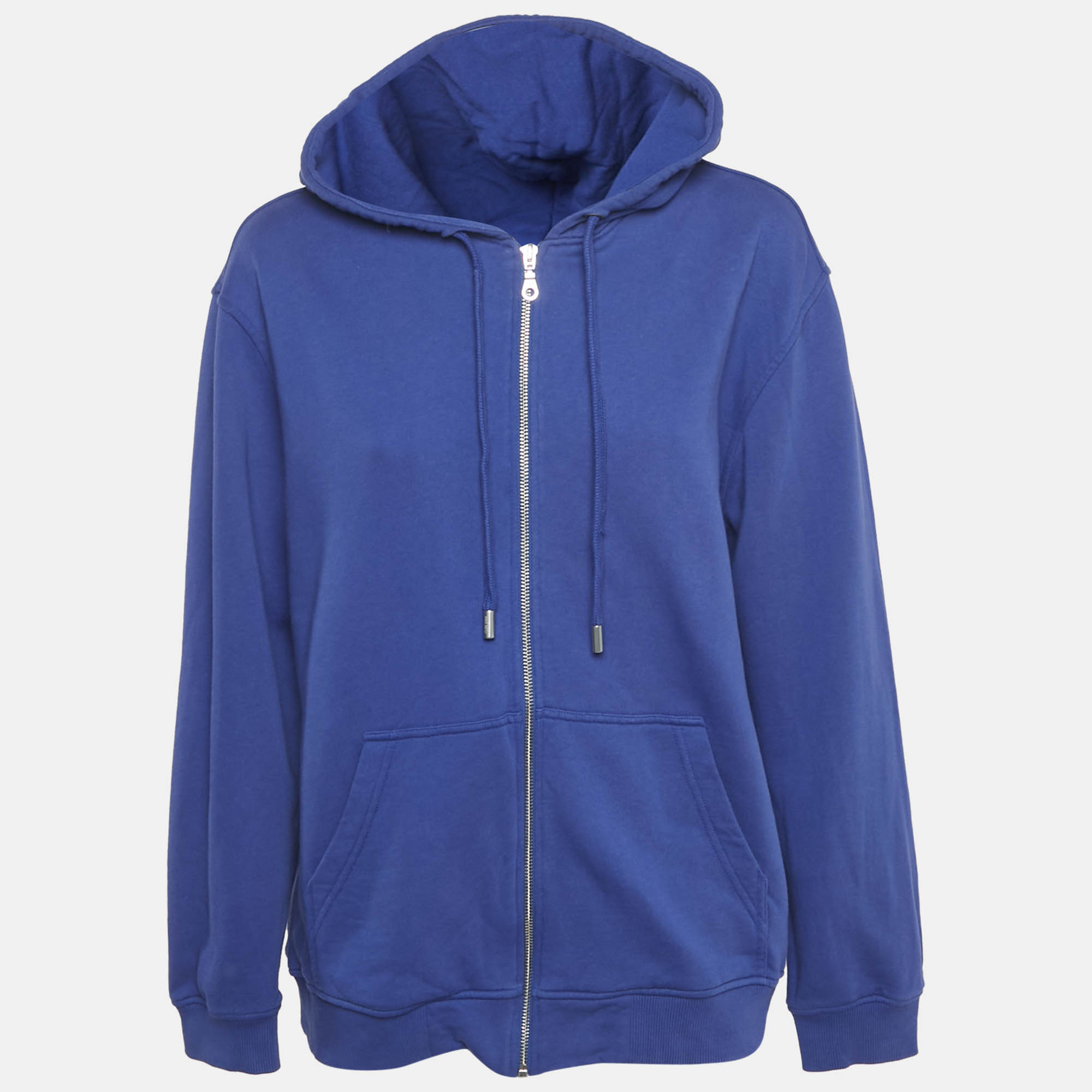 

Kenzo Blue Logo Print Cotton Hooded Jacket L
