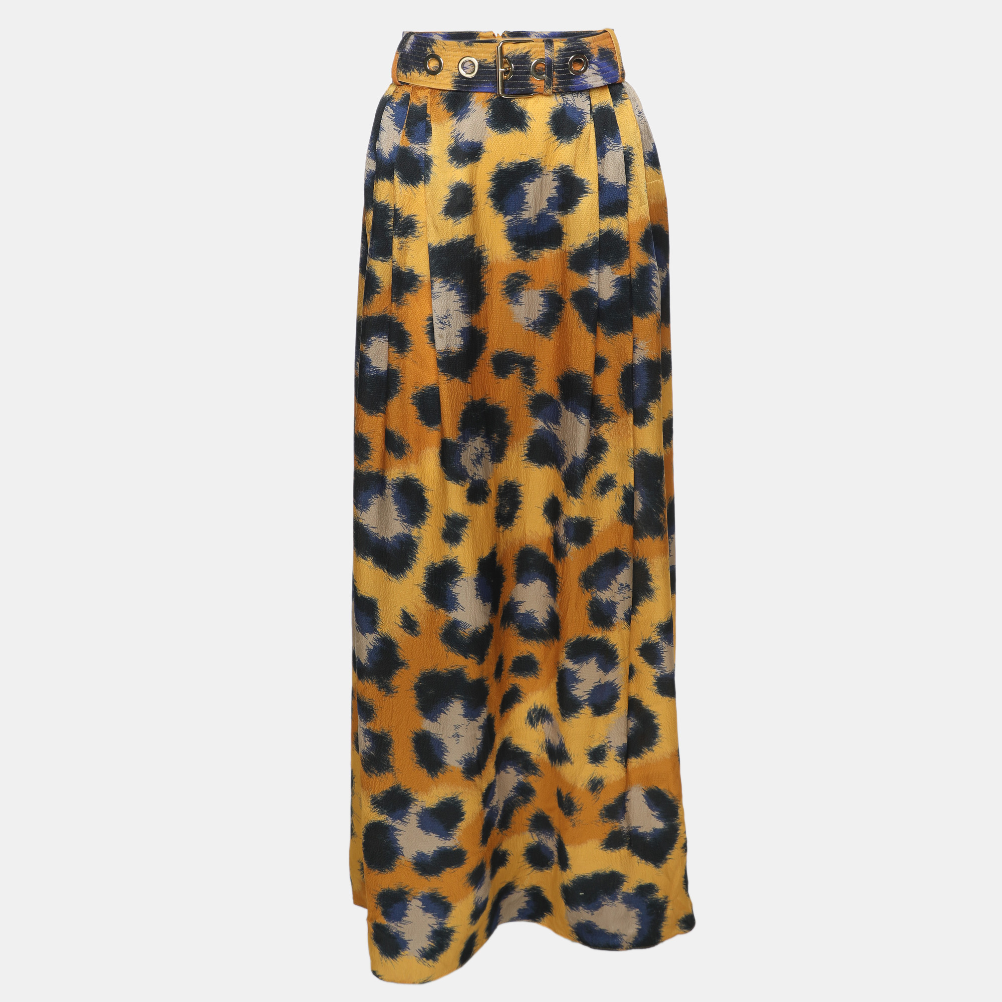 

Kenzo Multicolor Printed Silk Skirt XL