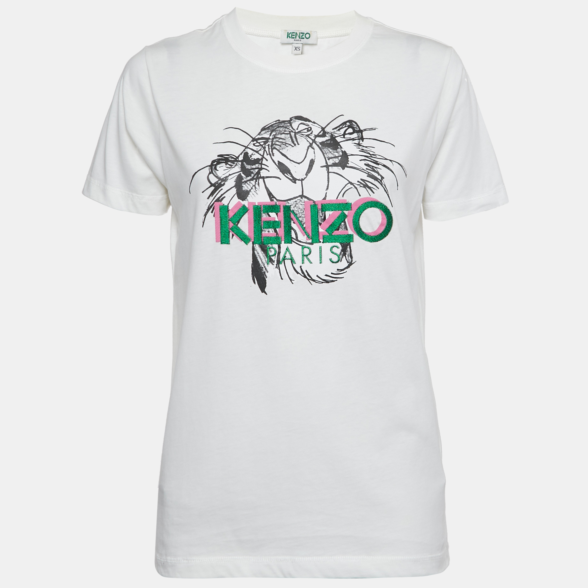 Kenzo x Disney White Embroidered Jersey T-Shirt XS