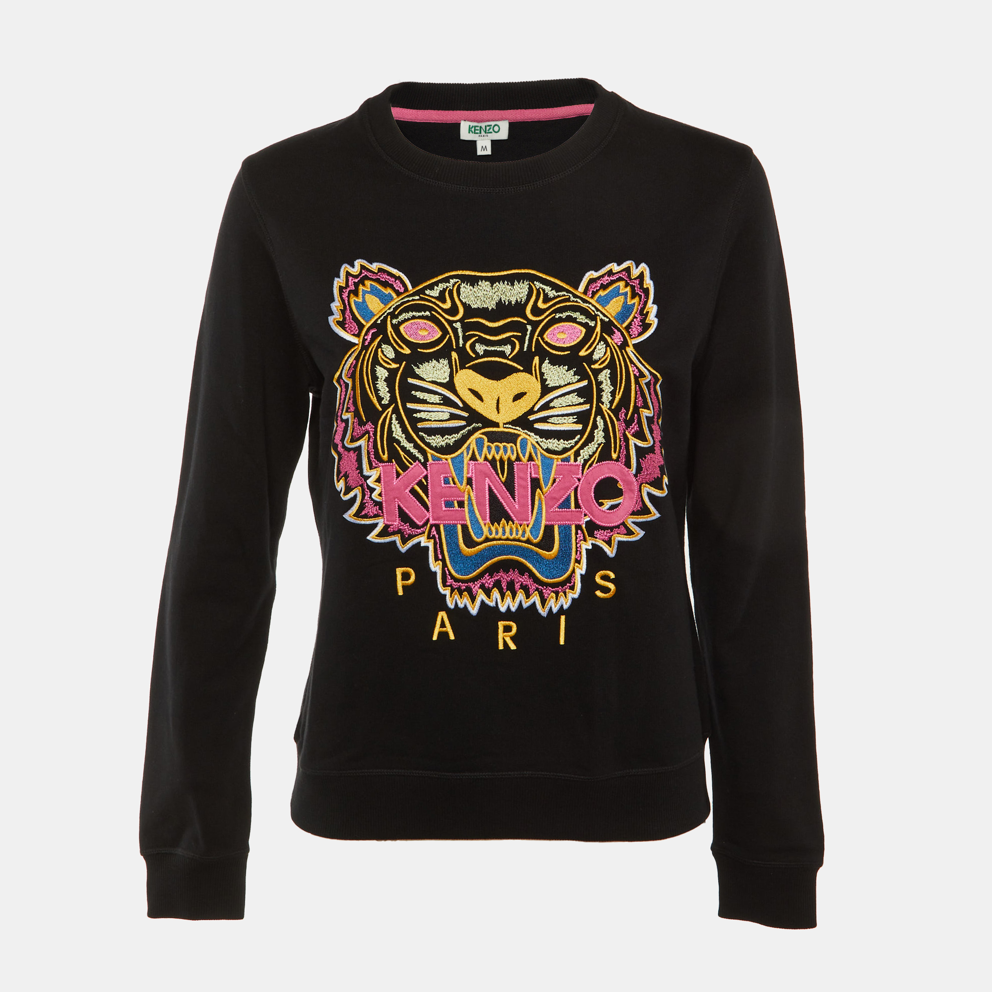 

Kenzo Black Tiger Embroidered Cotton Crew Neck Sweatshirt M
