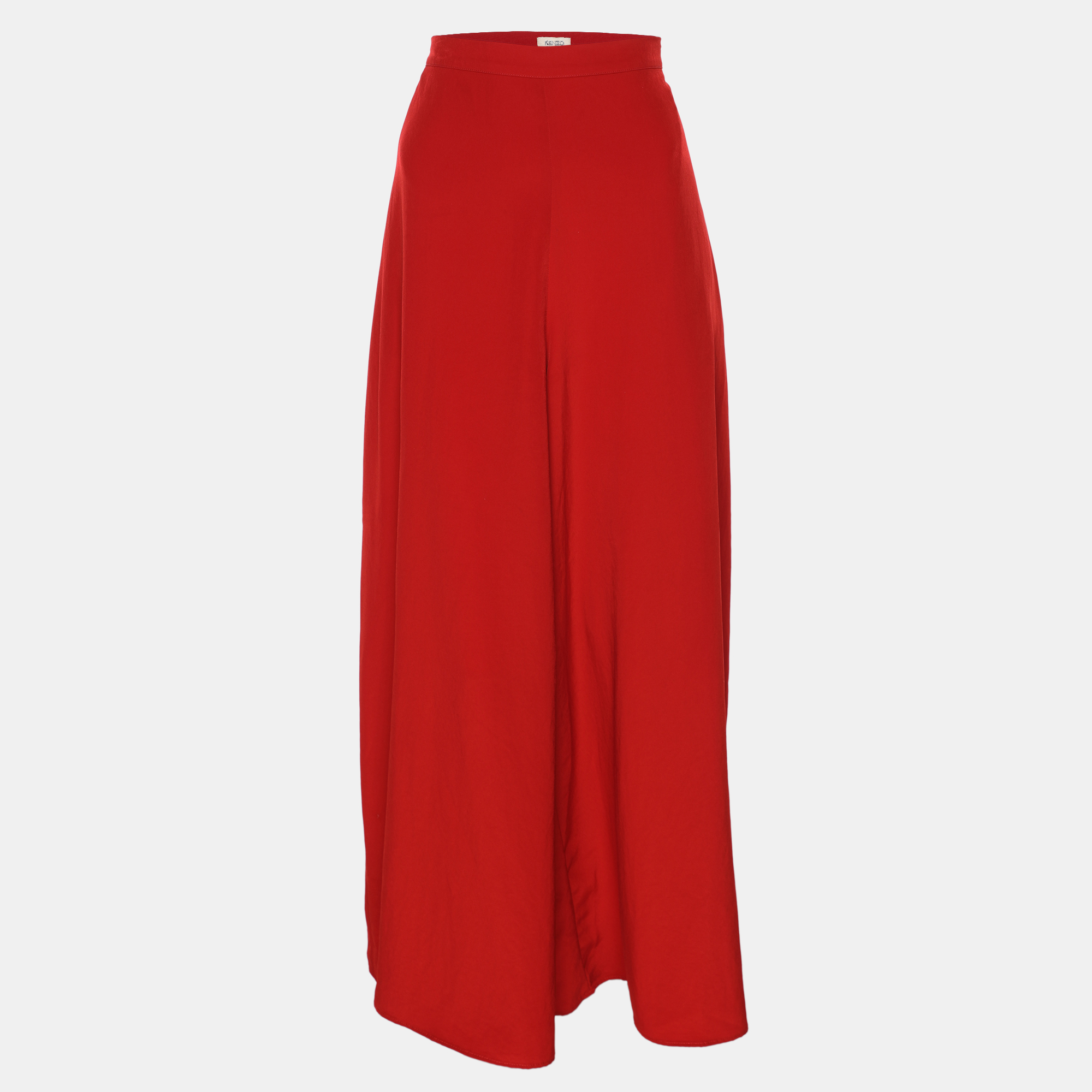 

Kenzo Red Satin Culottes Trousers M
