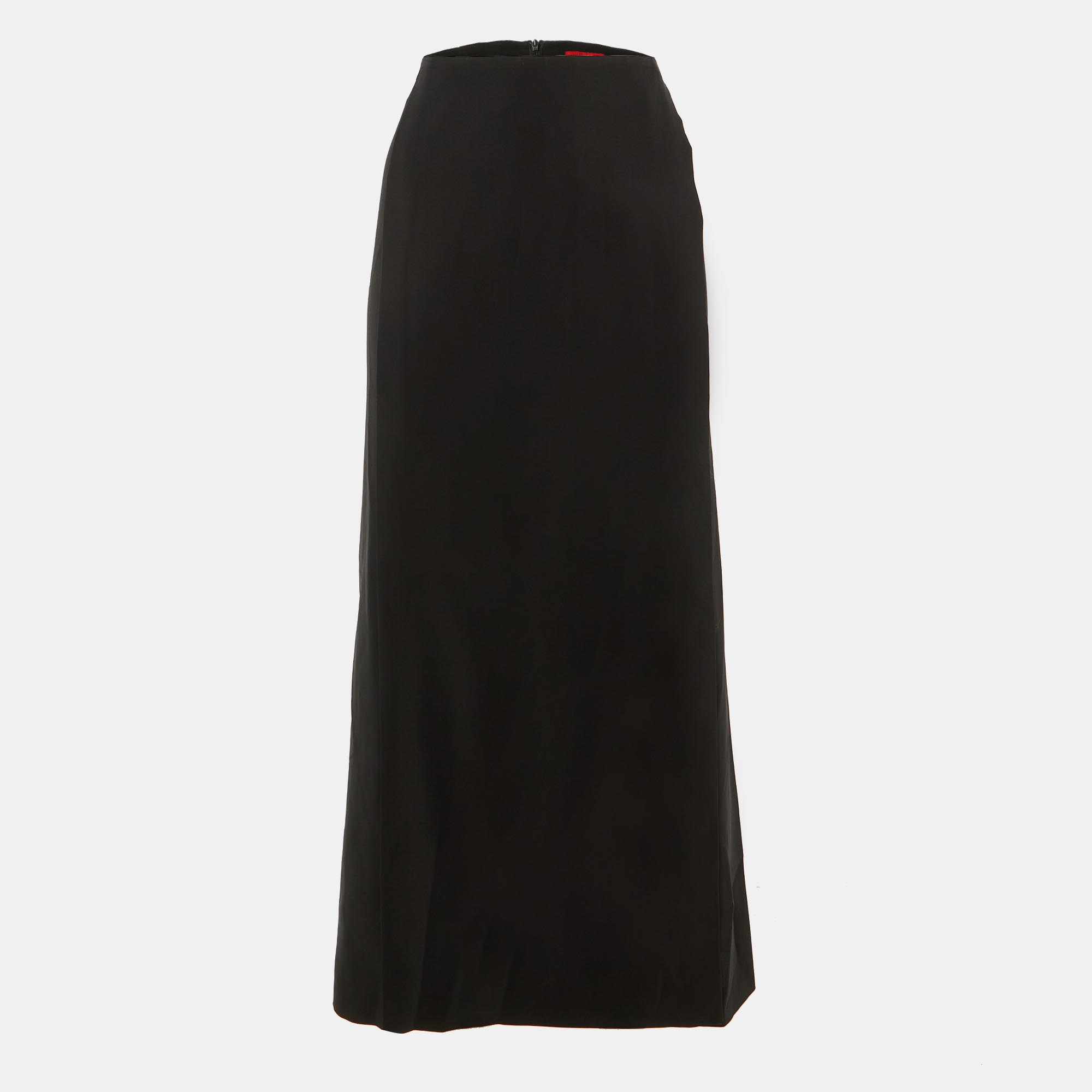 

Kenzo Jungle Black Crepe Maxi Skirt L