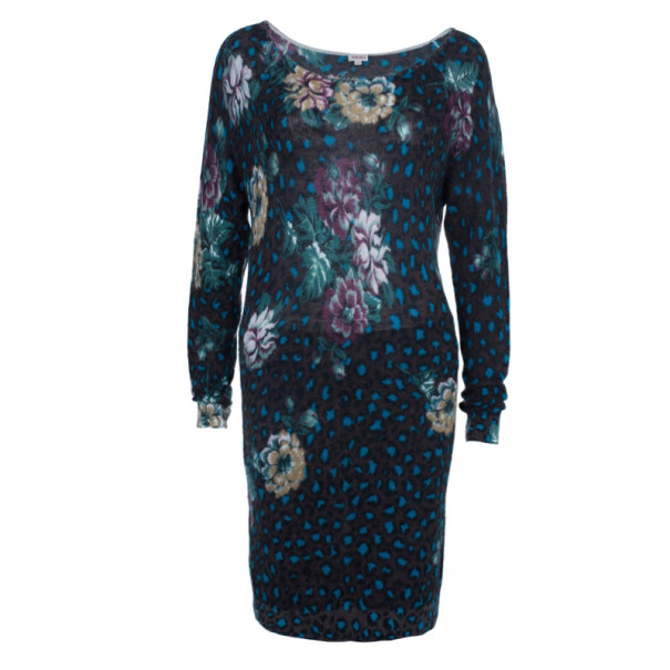 Pre Owned Kenzo Floral Knit Long Top S