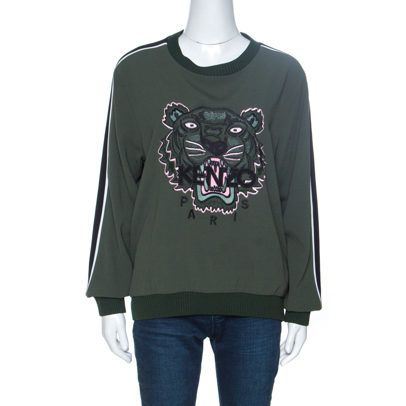 olive green kenzo sweatshirt