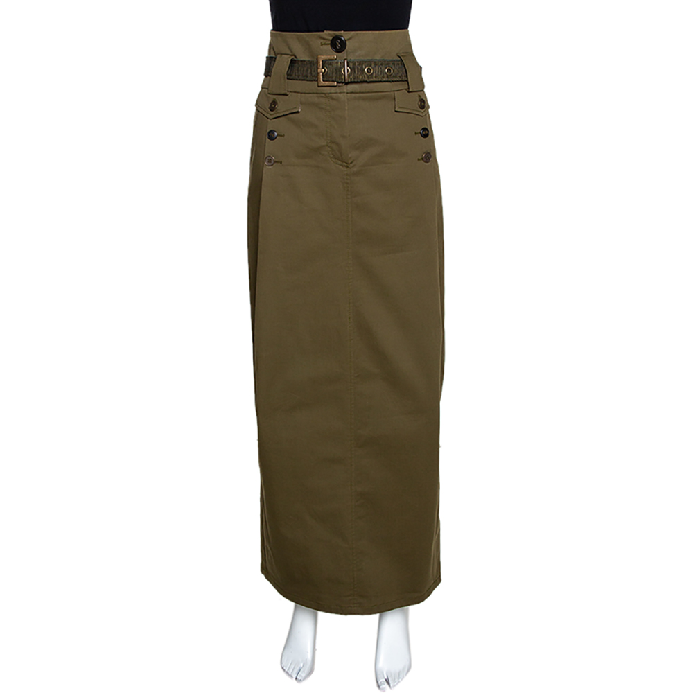 belted maxi skirt