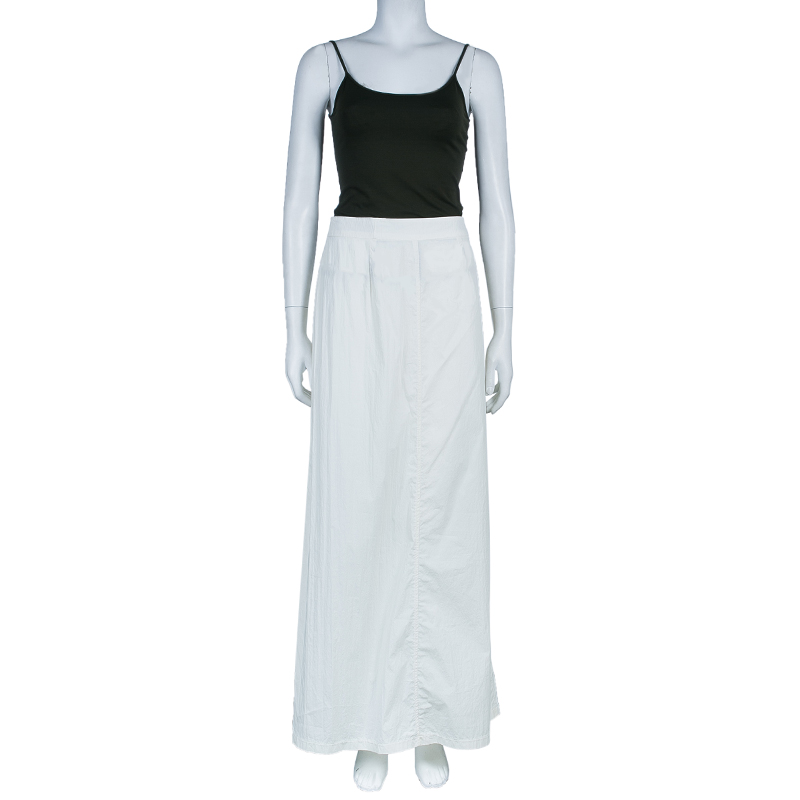 

Kenzo Cream Cotton A-Line Maxi Skirt
