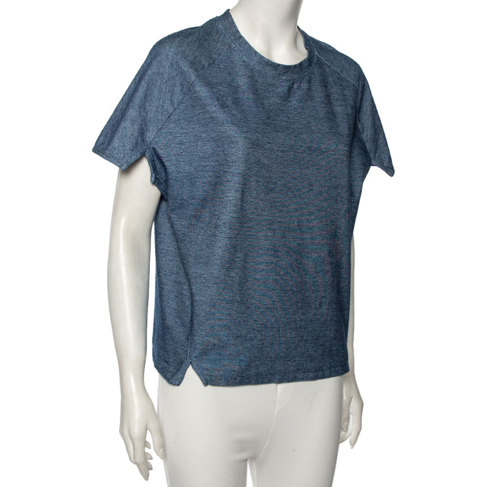 

Kenzo Navy Blue Cotton Knit Oversized T-Shirt