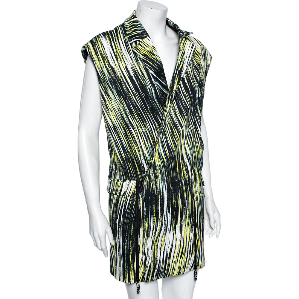 

Kenzo Multicolor Printed Cotton Double Breasted Sleeveless Blazer Dress