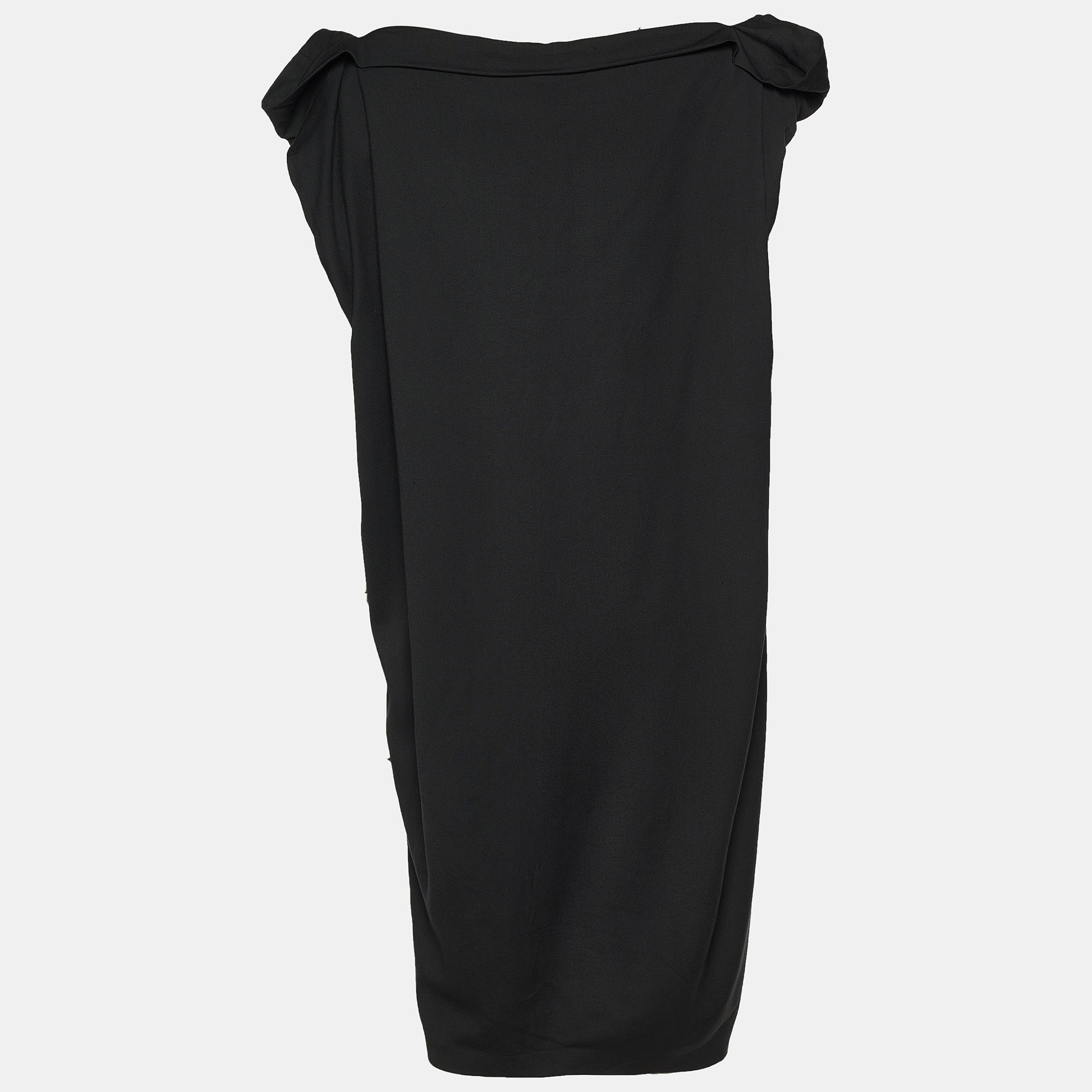 

Kenzo Black Jersey Pleat Detailed Sleeveless Dress