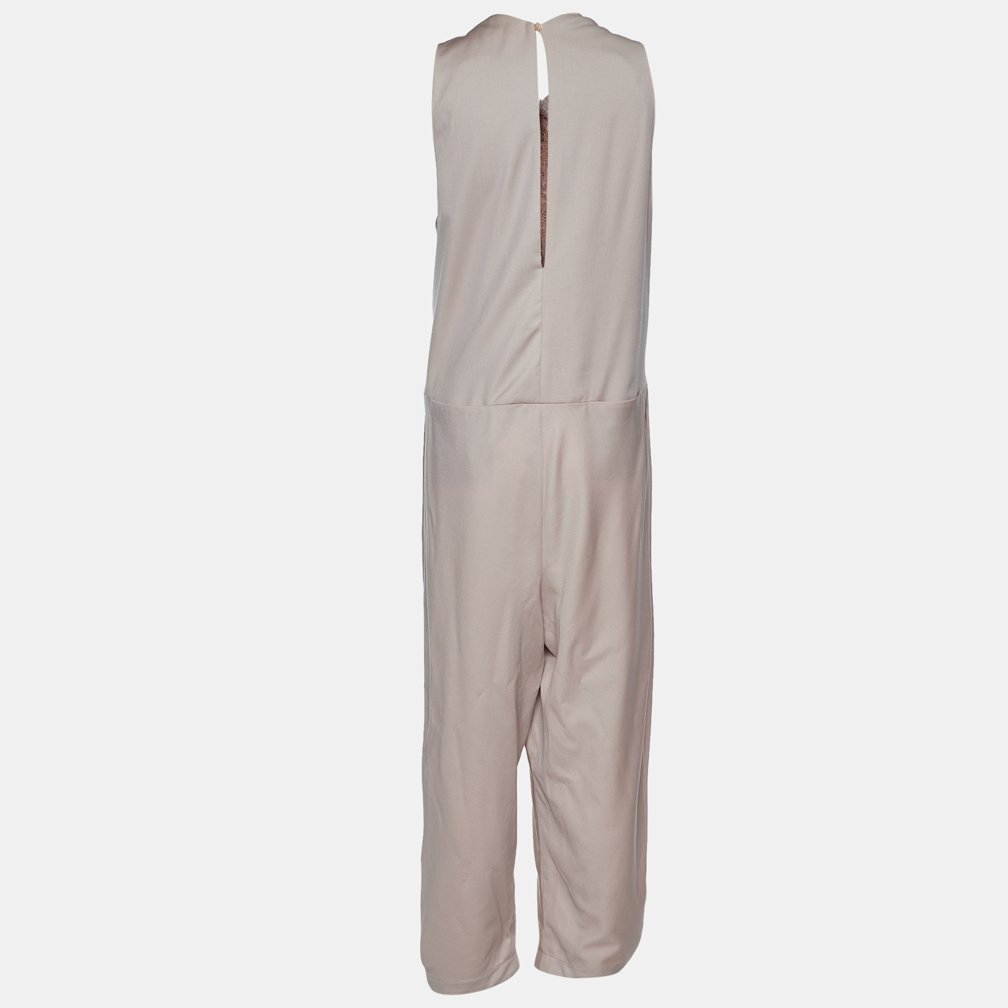 

Kenzo Pink Wool & Silk Cut-Out Back Detail Jumpsuit