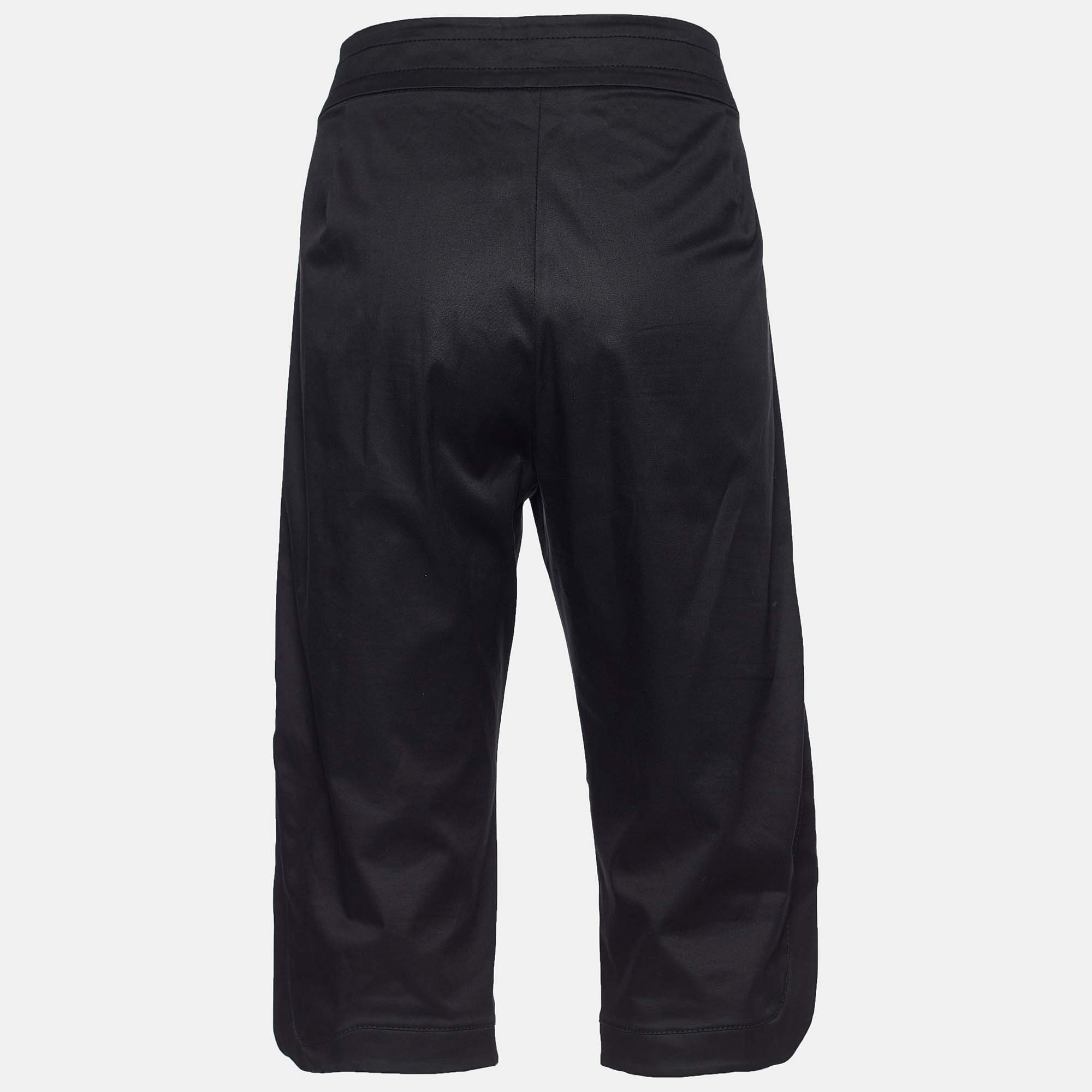 

Kenzo Black Cotton Stretch Twill Culottes