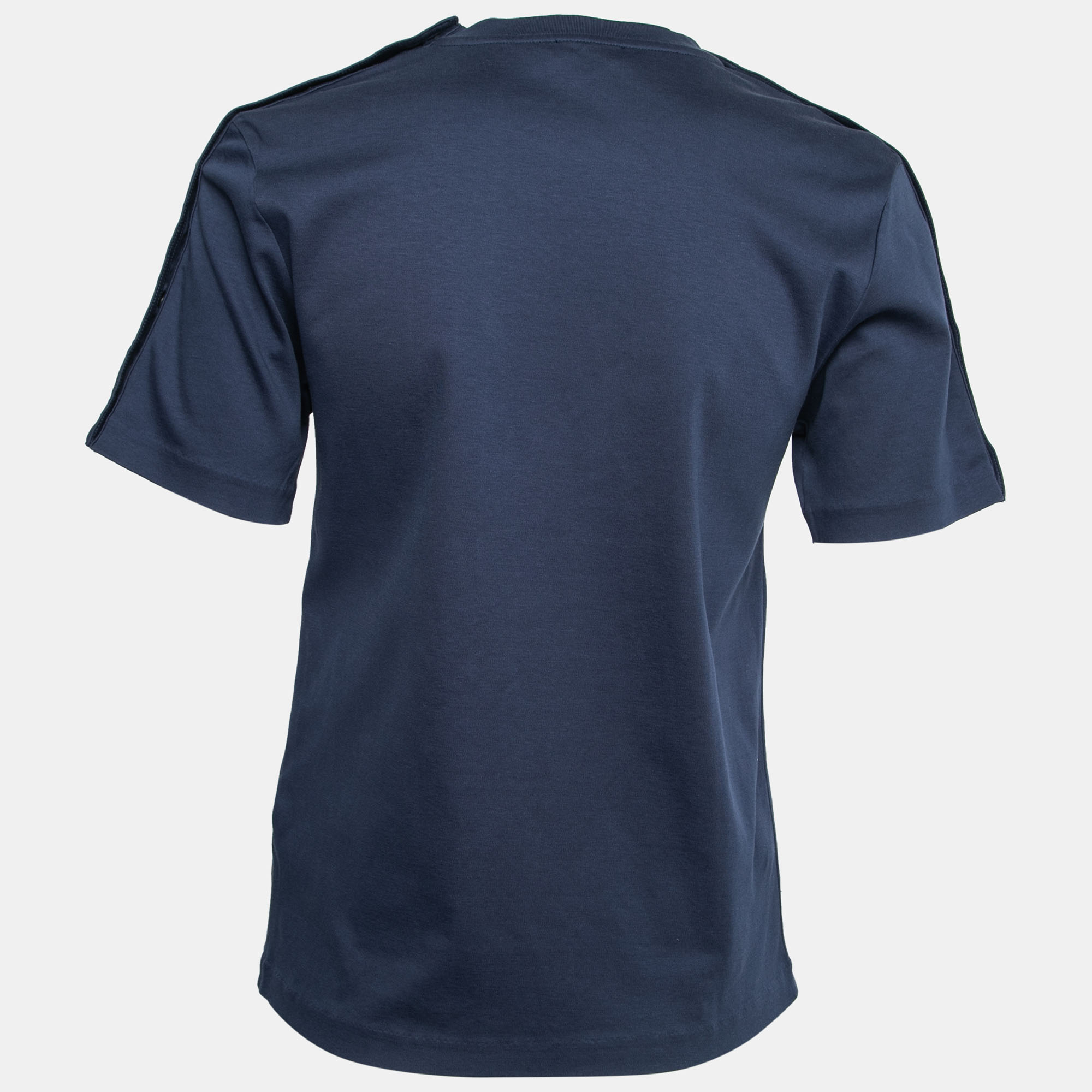 

Kenzo Blue Cotton Logo Printed Crew Neck T-Shirt