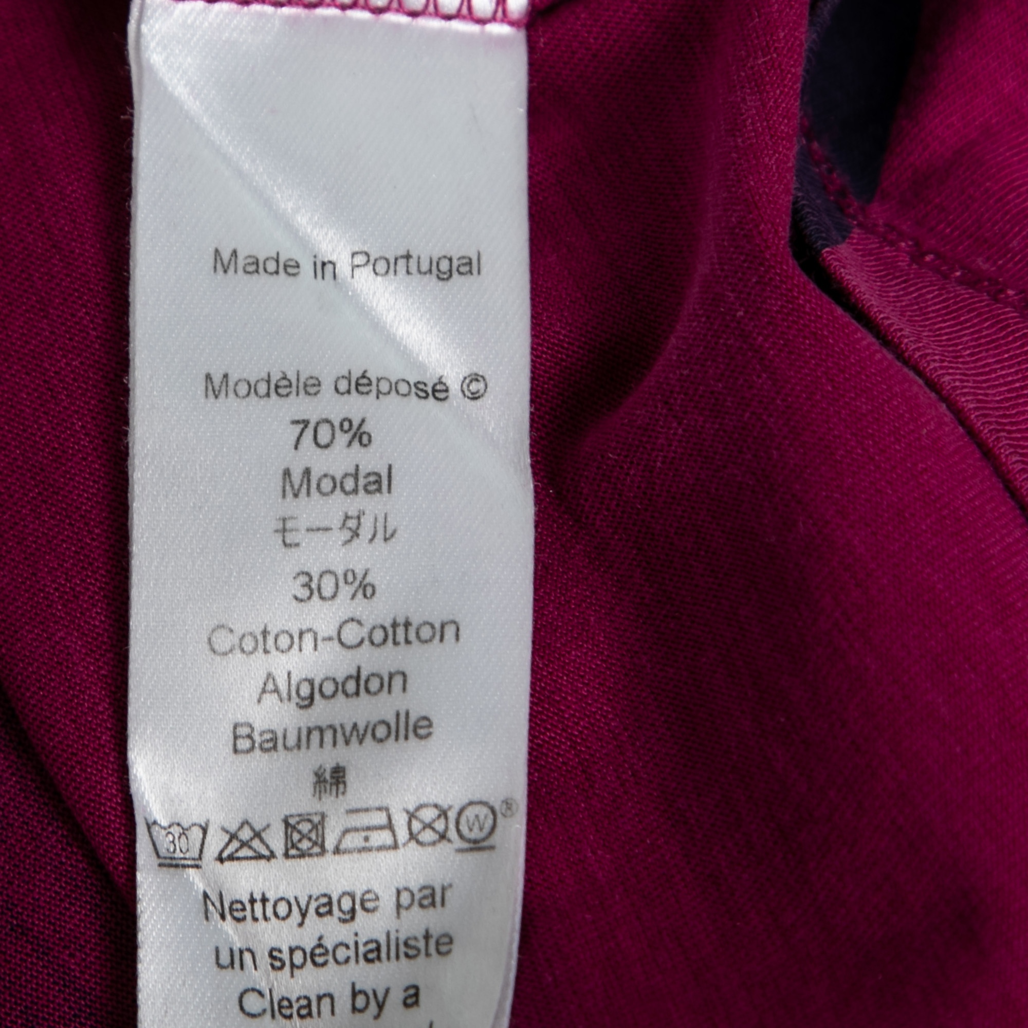 Kenzo Magenta Logo Printed Short Sleeve T-Shirt S 