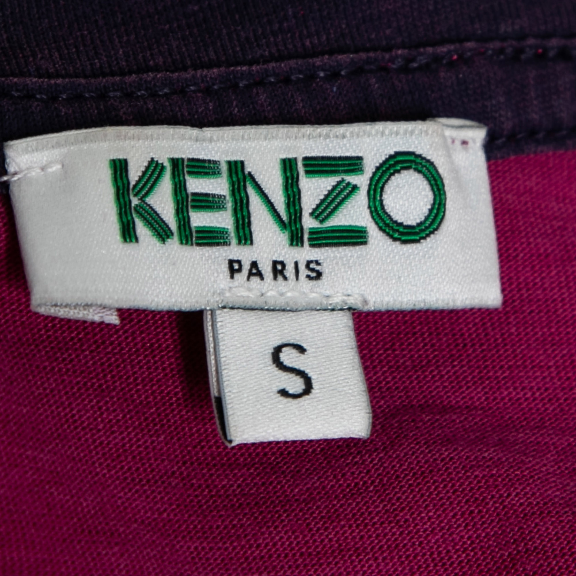 Kenzo Magenta Logo Printed Short Sleeve T-Shirt S 