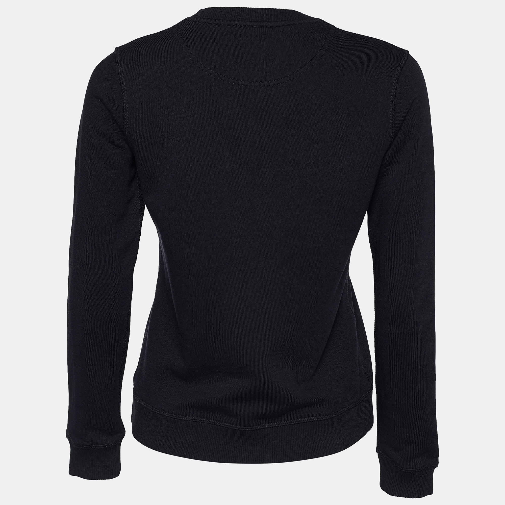 

Kenzo Black Cotton Eye Embroidered Crew Neck Sweatshirt