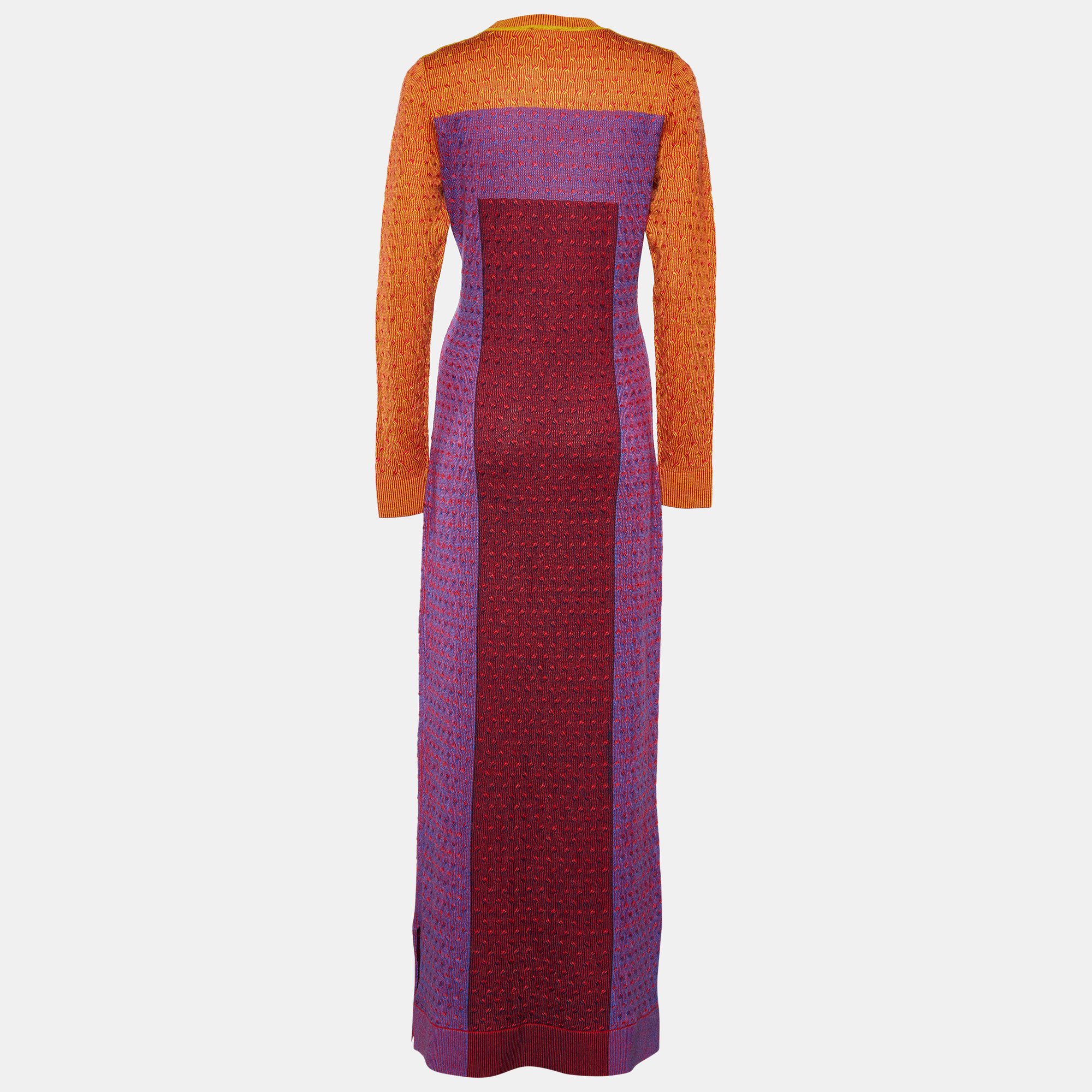 

Kenzo Multicolor Patterned Knit Long Sleeve Dress