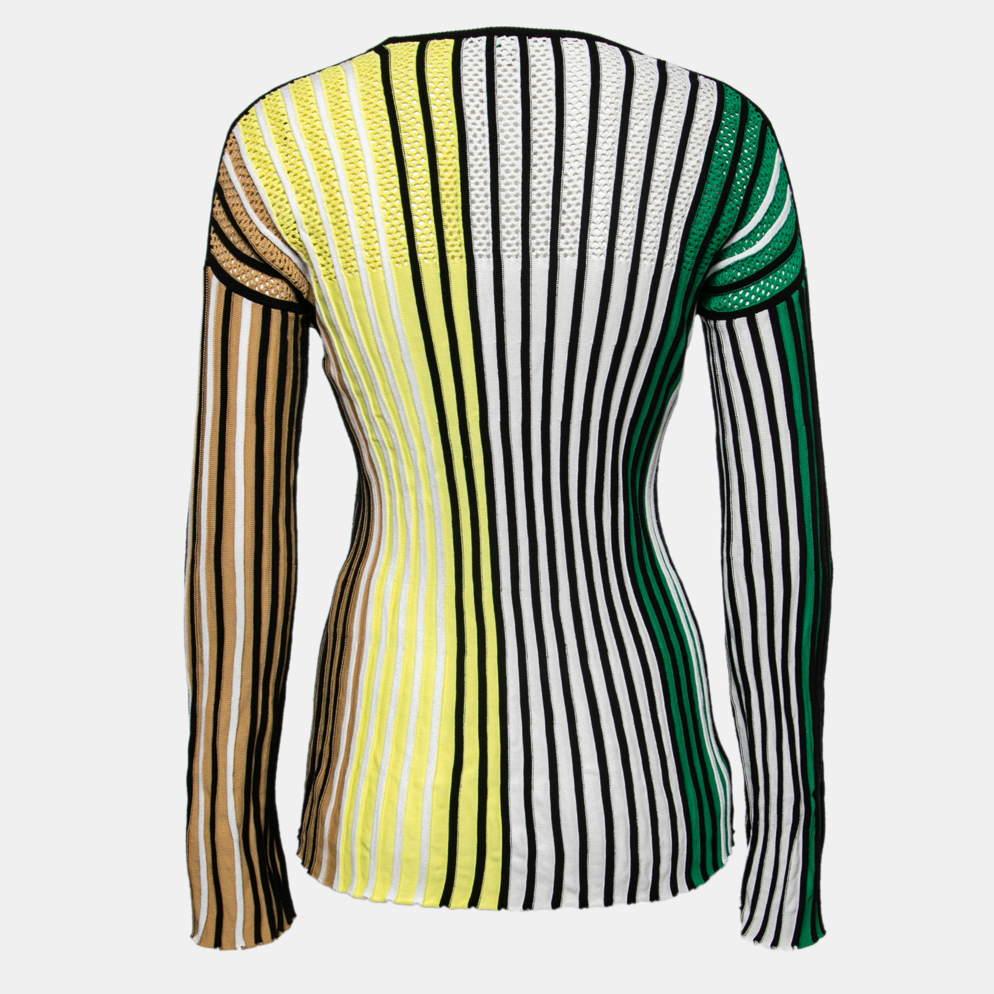 

Kenzo Multicolor Striped Ribbed Knit Long Sleeve Top