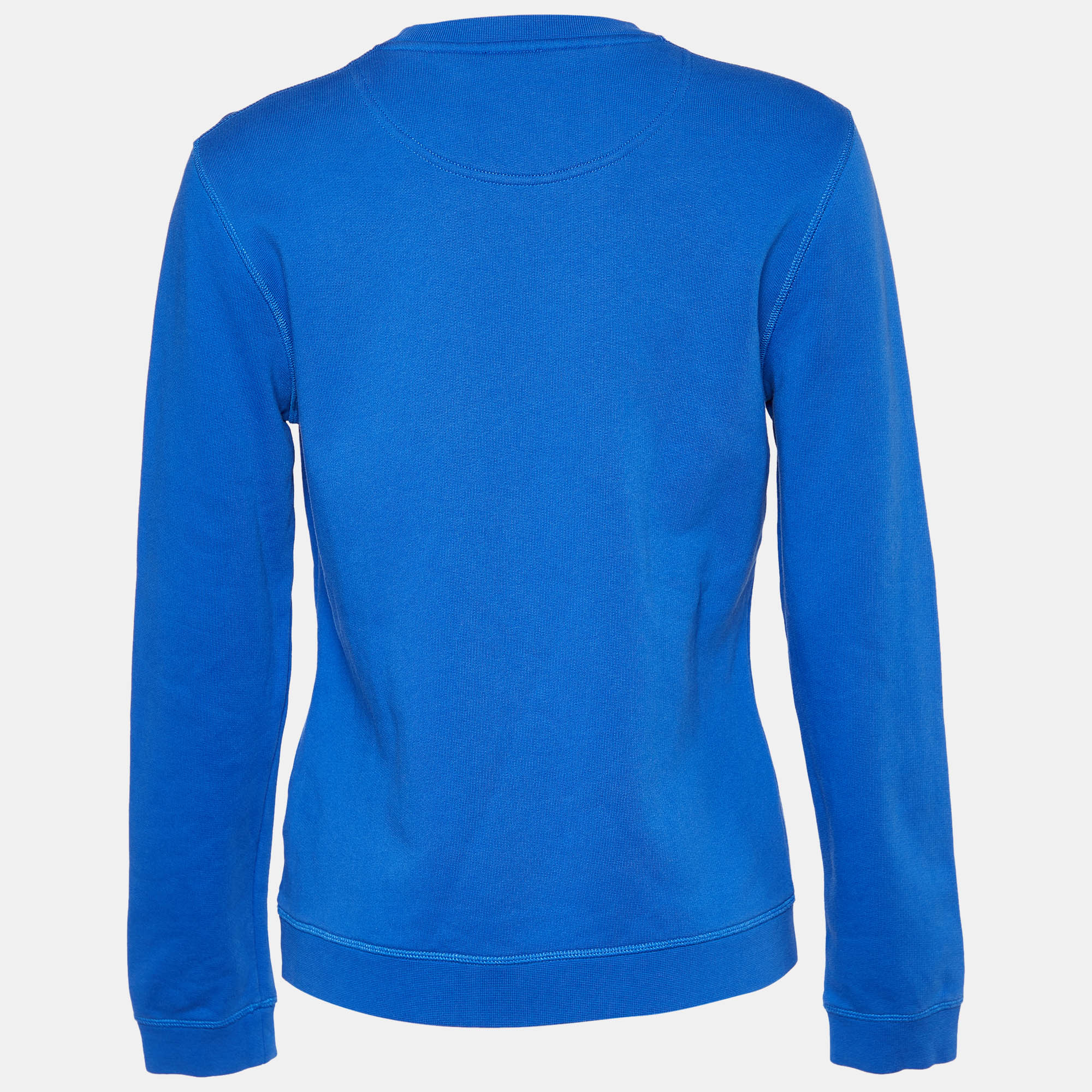 

Kenzo Blue Eye Embroidered Cotton Crew Neck Sweatshirt